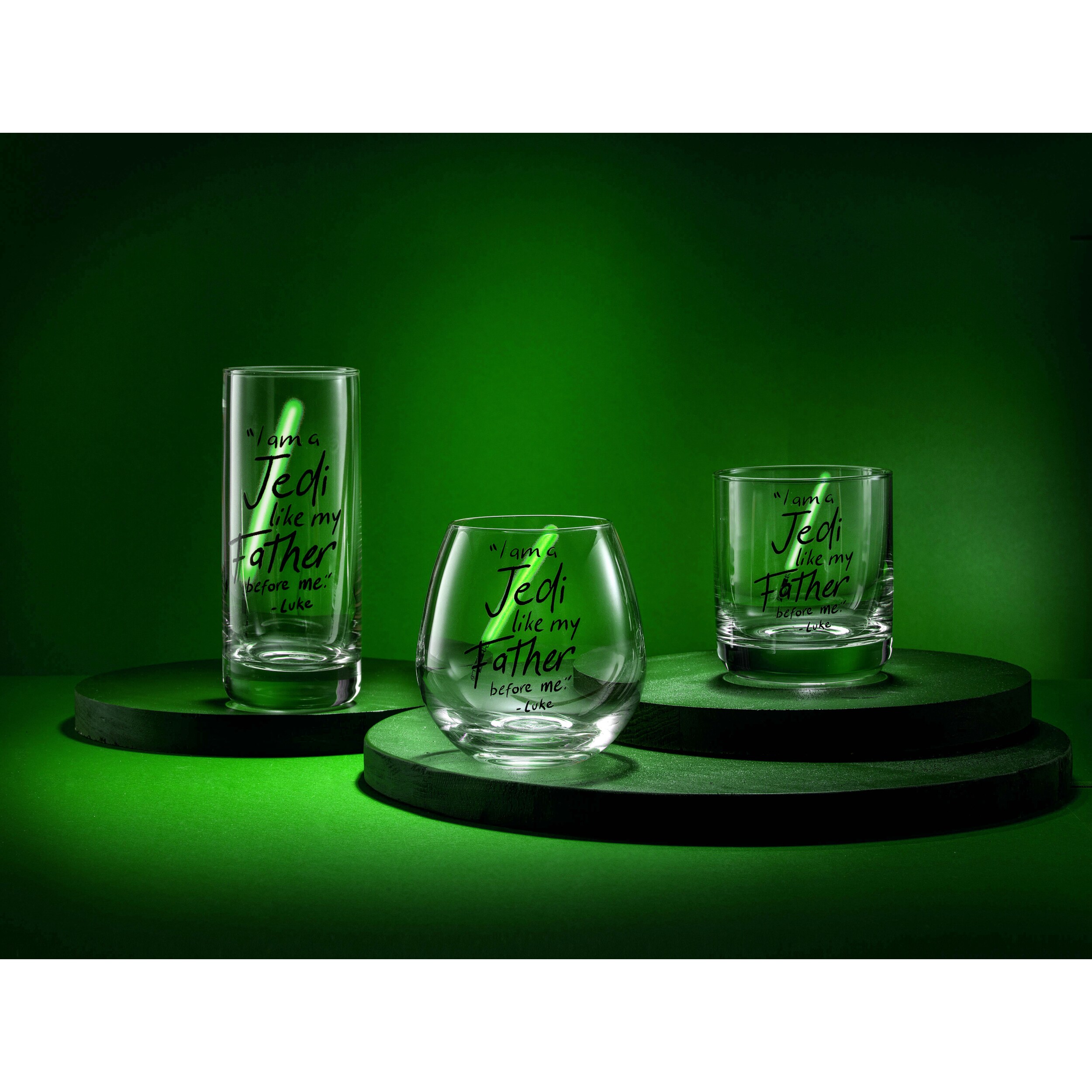 JoyJolt Star Wars 10-fl oz Glass Clear/Green Goblet Set of: 2 in the  Drinkware department at