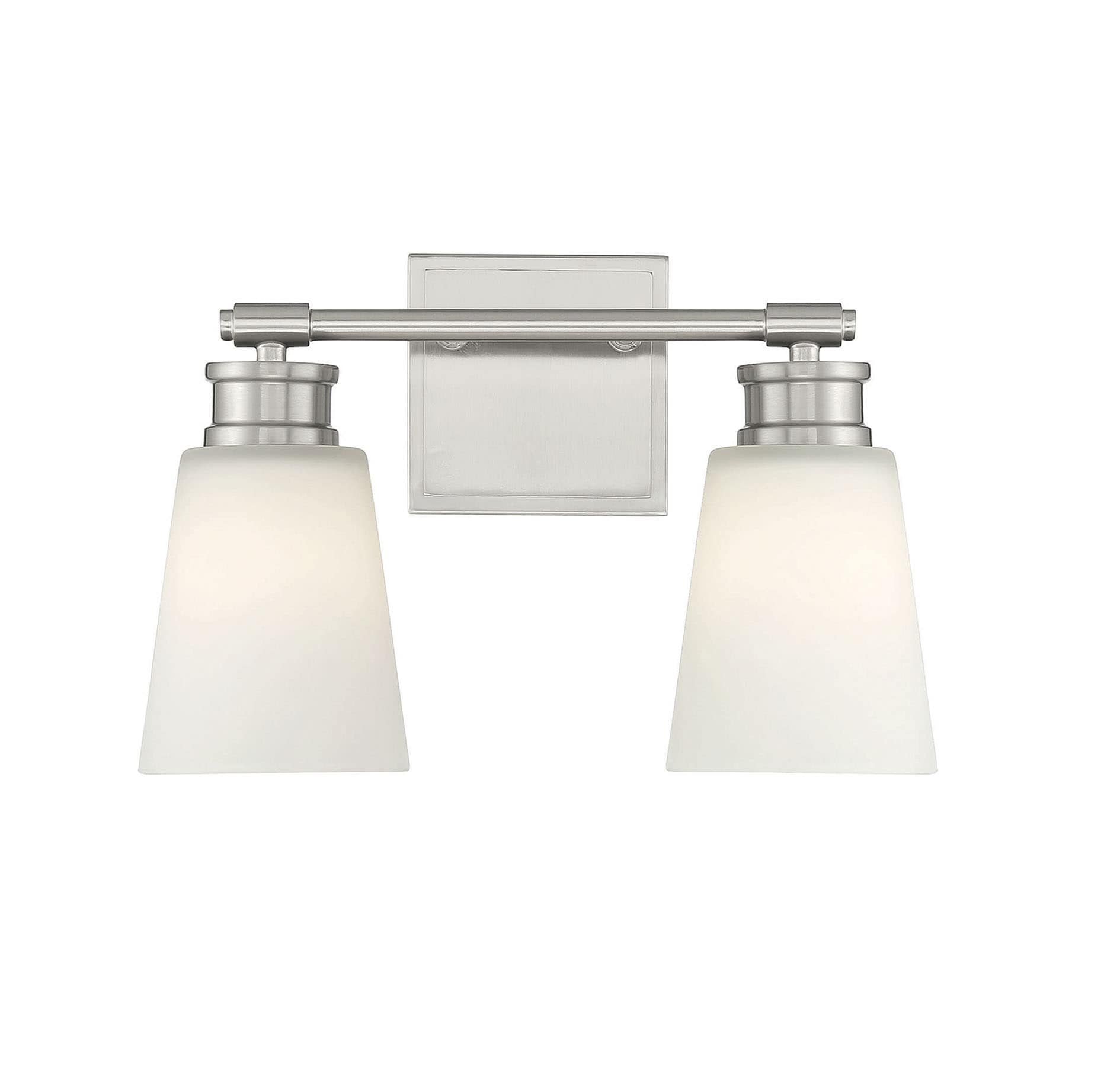 Meridian Lite Trends M80054BN Meridian 14-in 2 -Light Brushed Nickel Traditional Vanity light