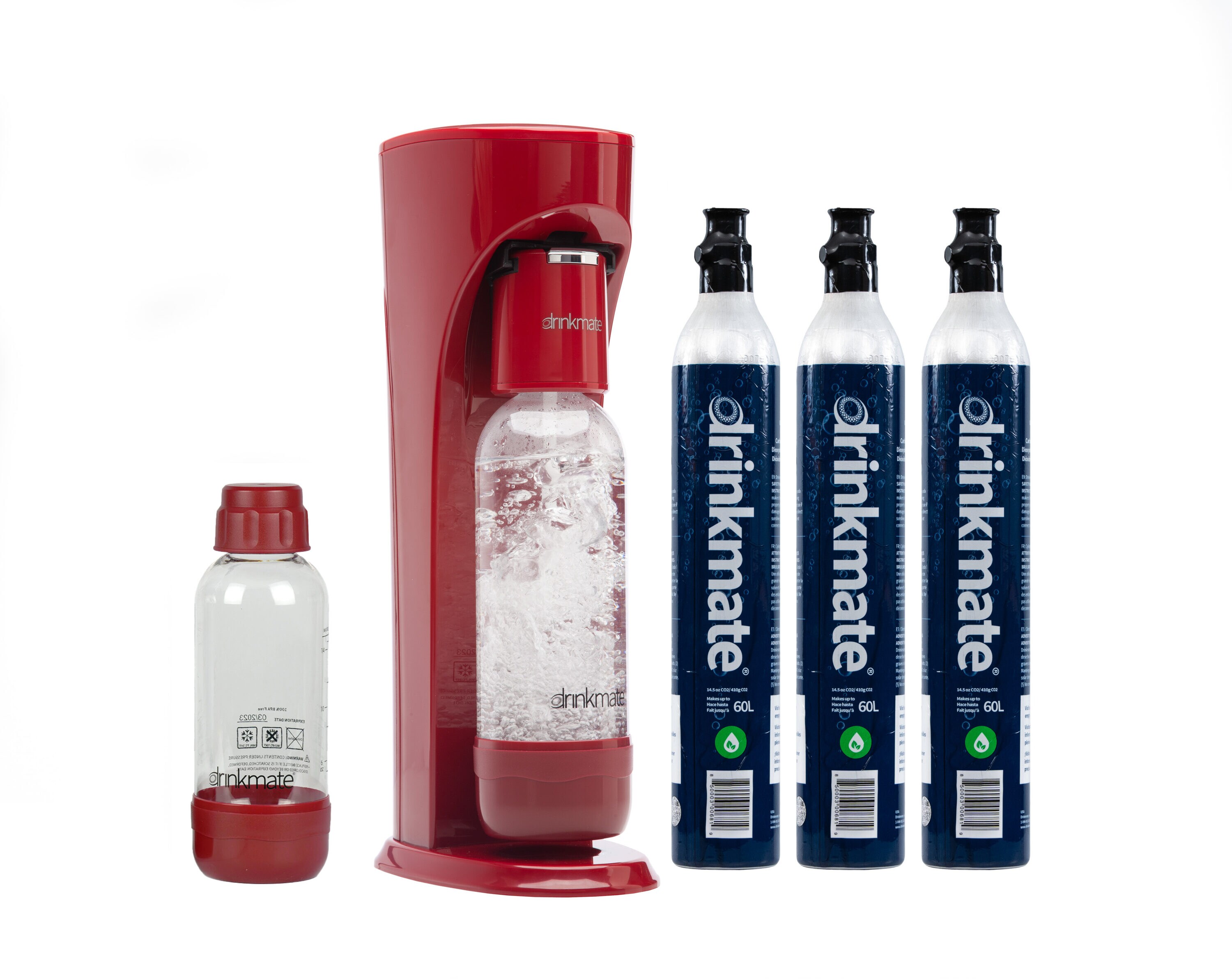 Drinkmate OmniFizz Royal Red Soda Maker Bundle - Carbonates Any Drink ...