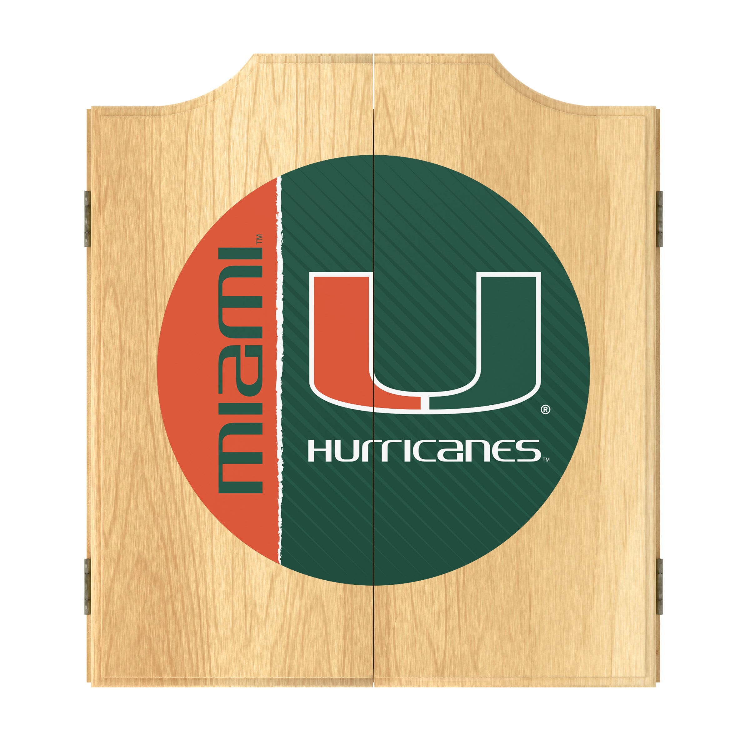 Trademark Gameroom MIA7000-TXT 3.5-in Red Wood Dartboard Cabinet with Dartboard