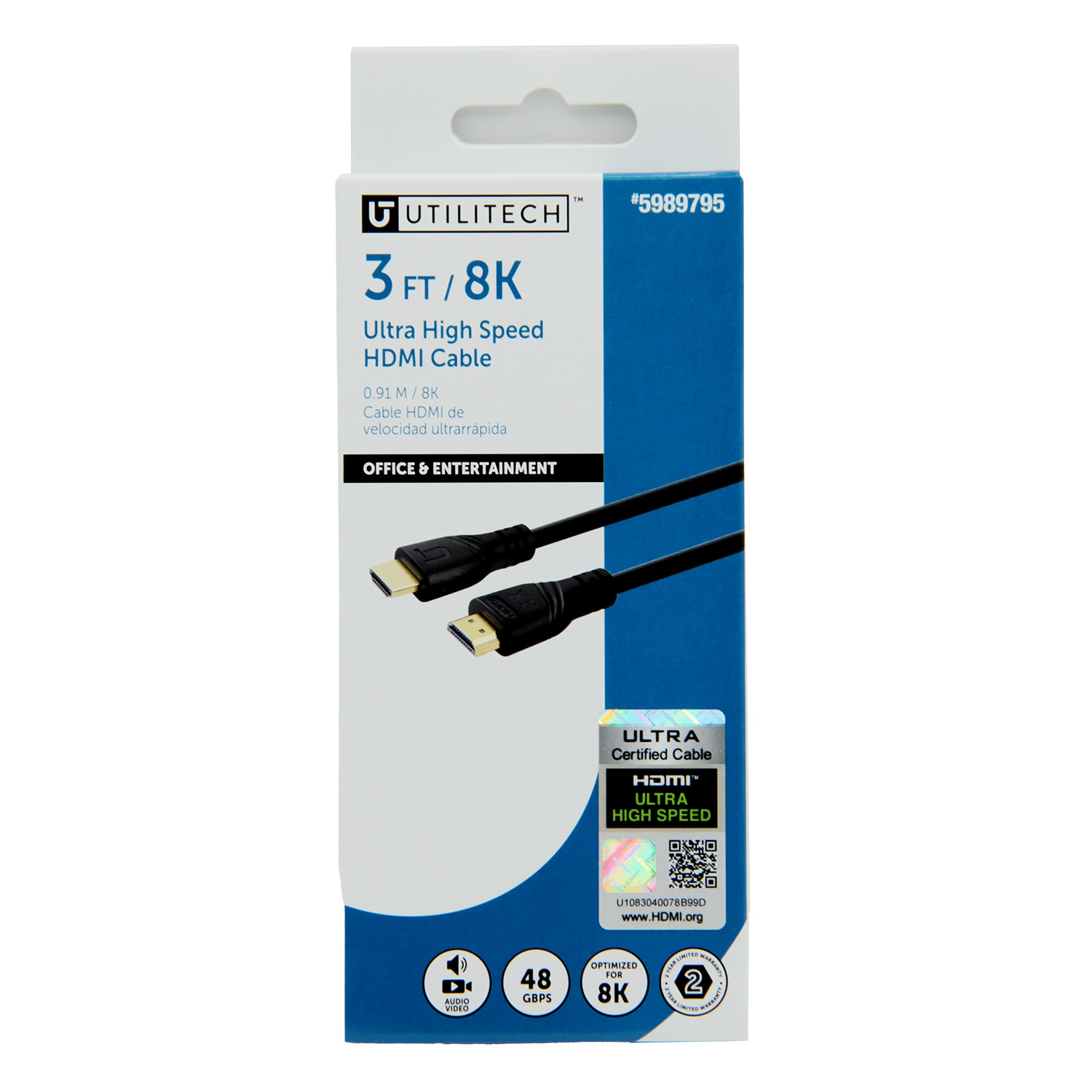 Utilitech HD8K03FT-BL Hdmi-Cables - View #6