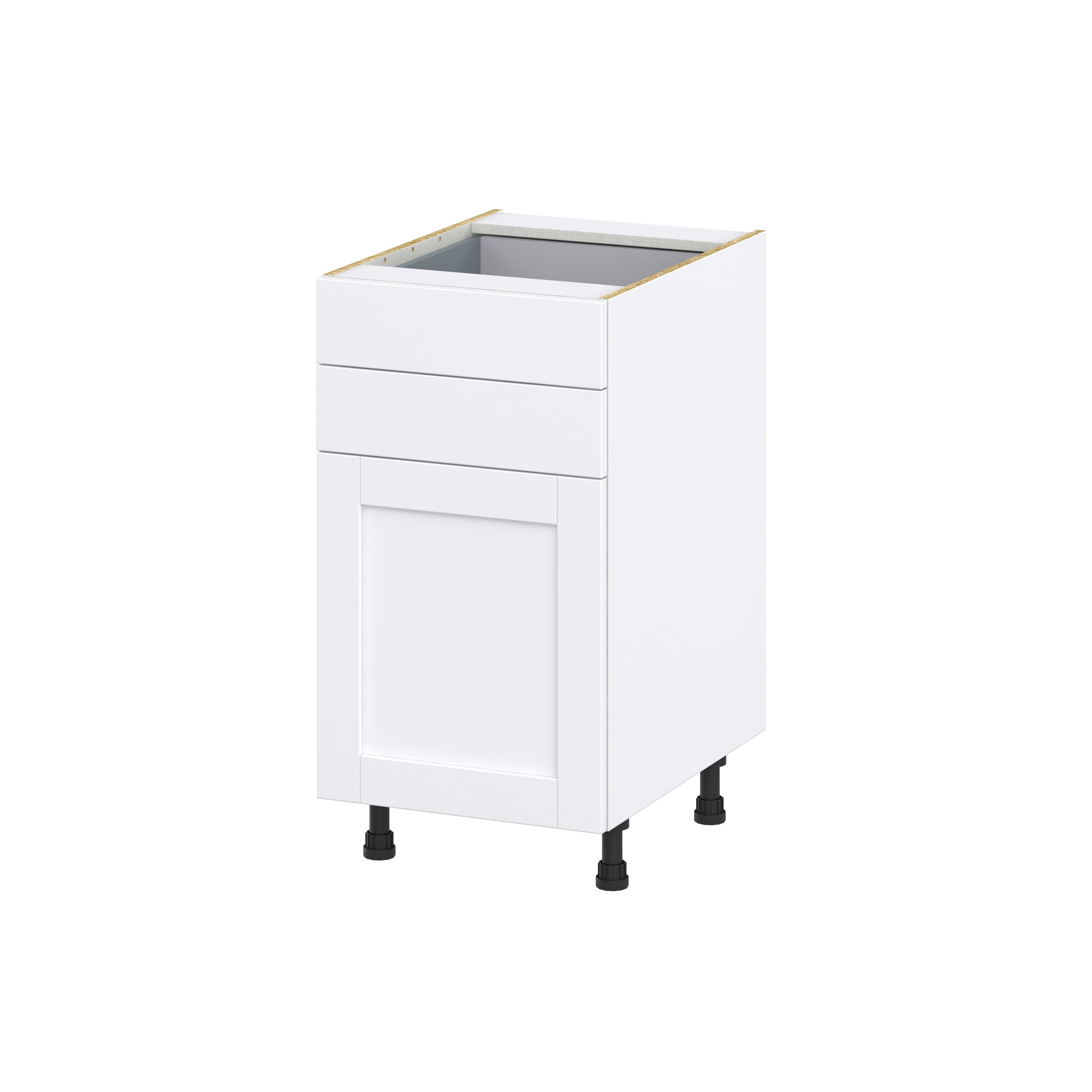 Hugo&Borg Rosemont 18-in W x 34.5-in H x 24-in D Glacier White 2-Drawer Base Fully Assembled Cabinet