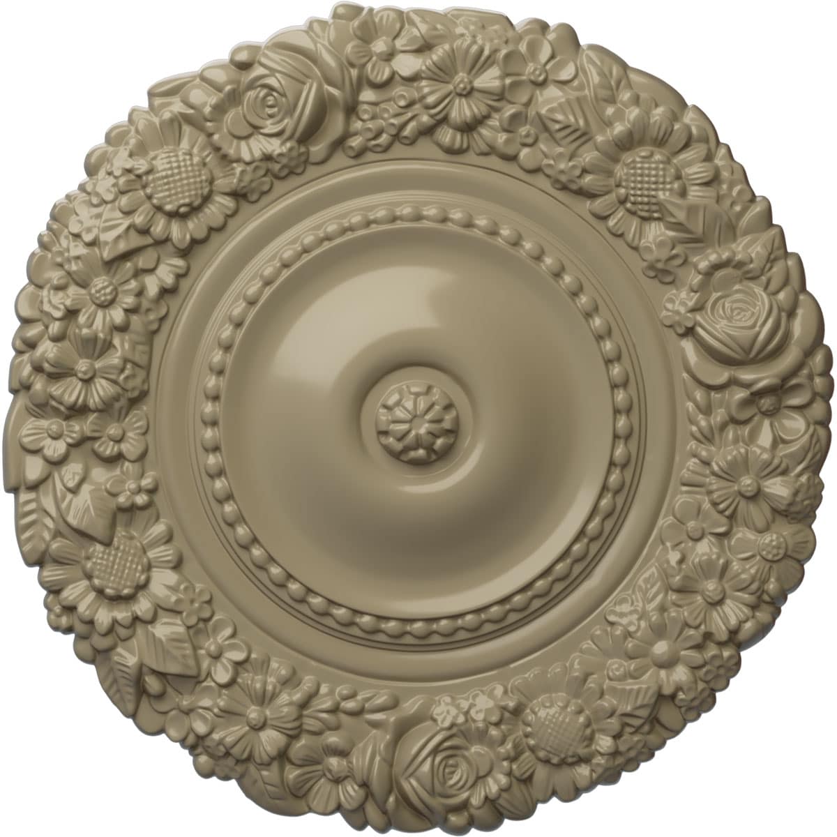 Ekena Millwork CM21MAGDF Marseille 21-in W x 21-in L Painted Gobi Desert Polyurethane Whole Ceiling Medallion