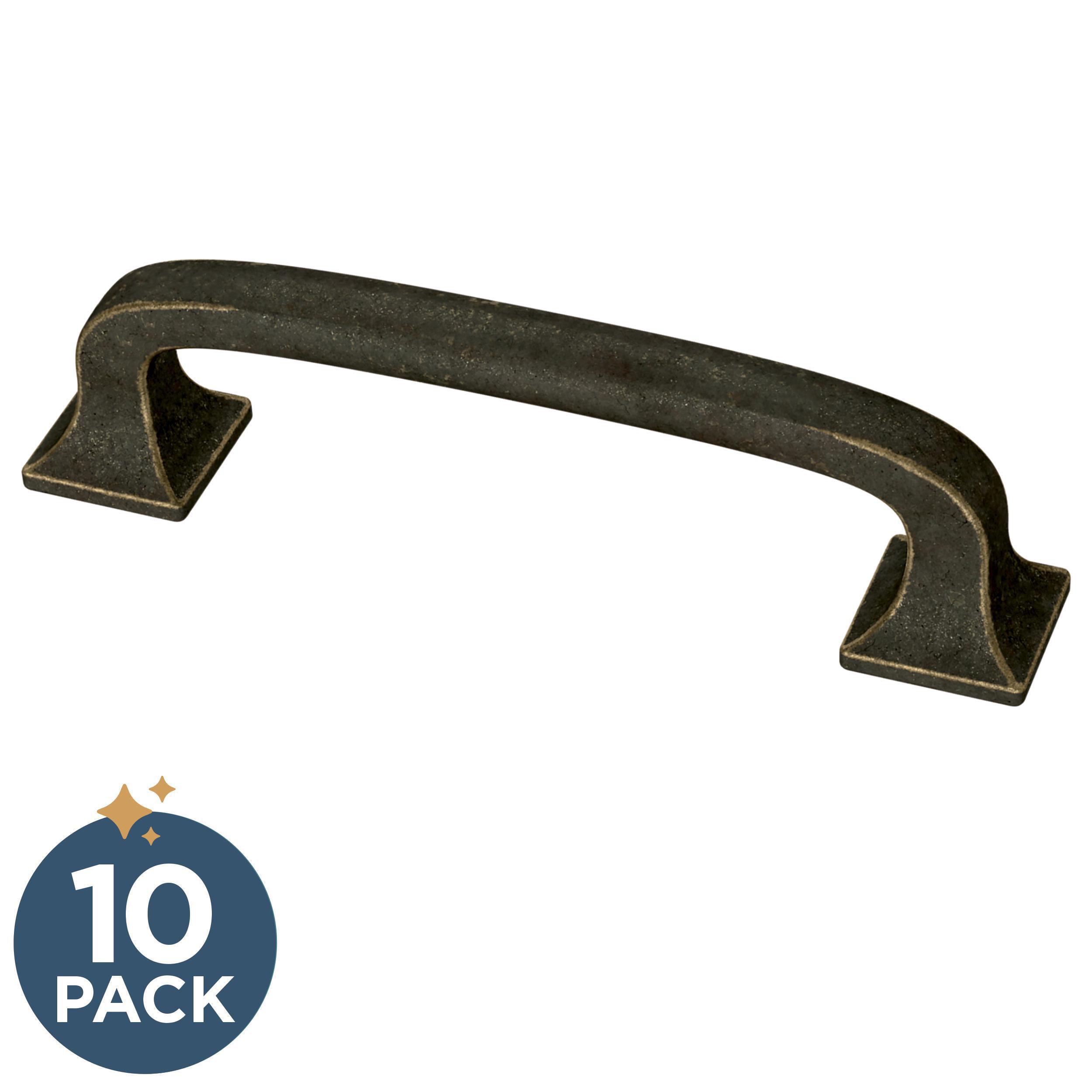 Franklin Brass P29521K-WCN-B Lombard 3-in , 76mm Center to Center Aged Bronze Rectangular Handle 10 -Pack