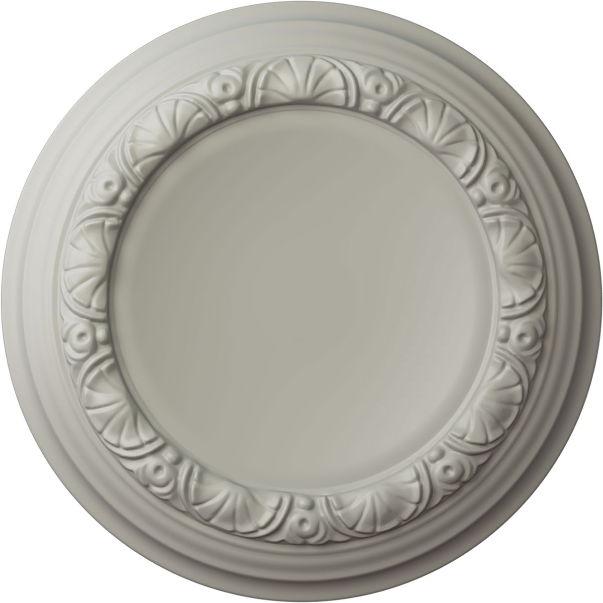 Ekena Millwork CM12CAPCF Carlsbad 12.5-in W x 12.5-in L Painted Pot Of Cream Polyurethane Whole Ceiling Medallion