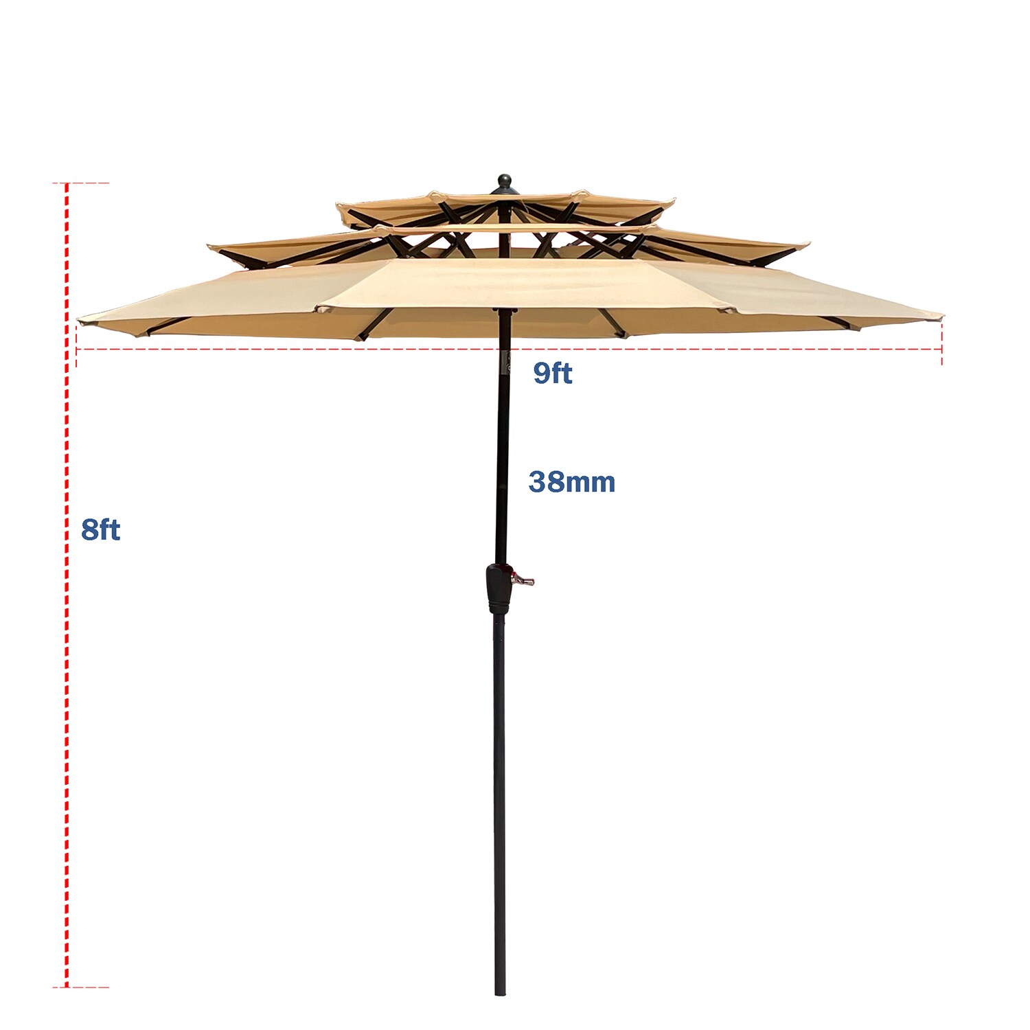 SINOFURN SYA810072RD Umbrellas-2 - View #5