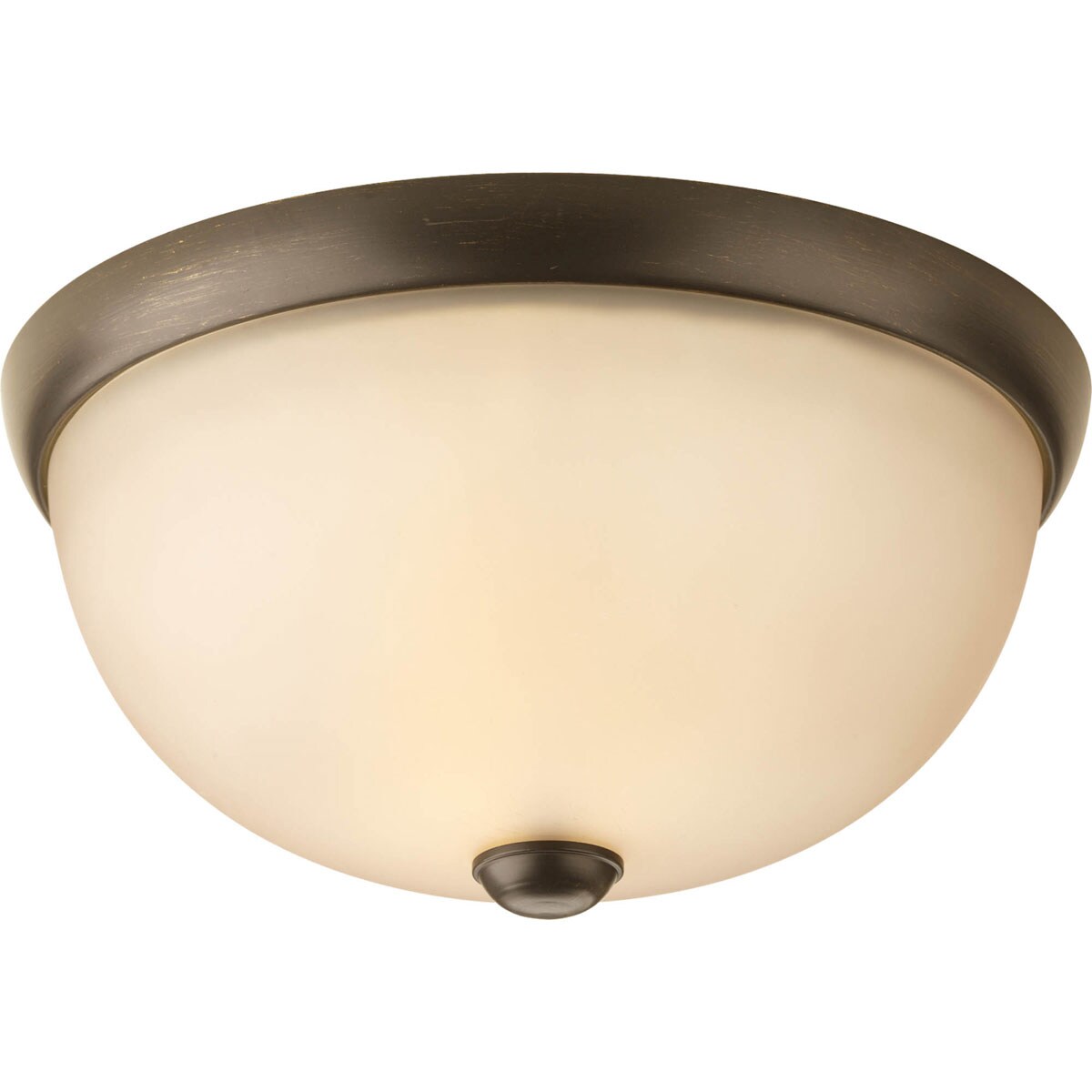 Progress Lighting P3998-20WB Random 1-Light 11-in Antique Bronze Flush Mount Light ENERGY STAR
