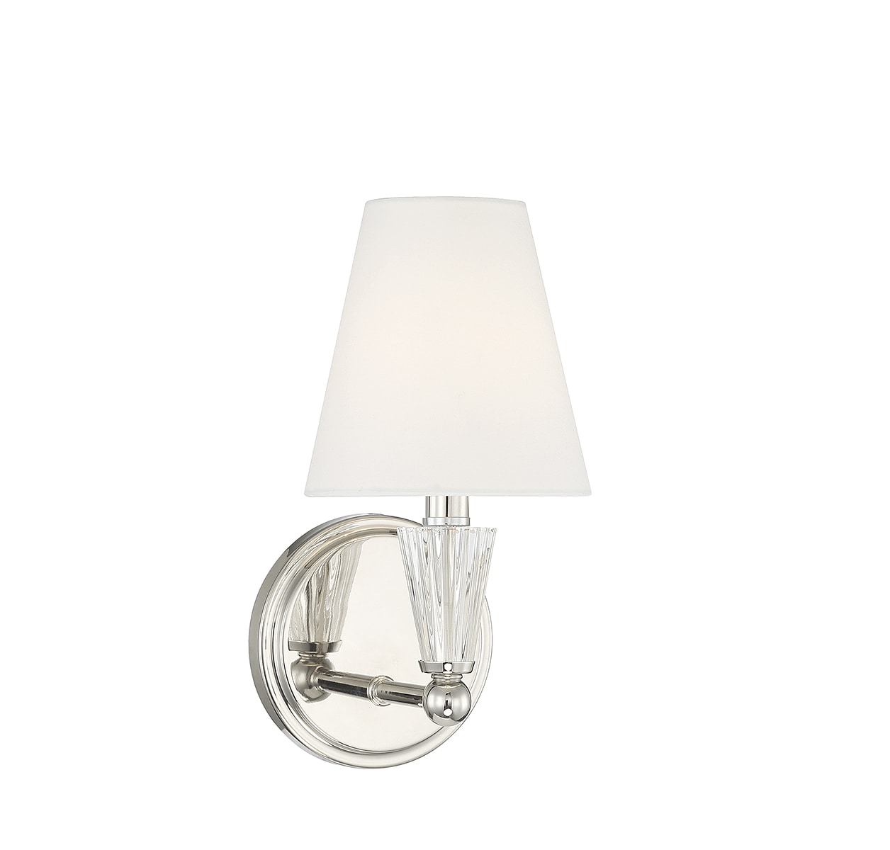 Meridian Lite Trends M90102PN Meridian 5.5-in W 1 -Light Polished Chrome Wall Sconce