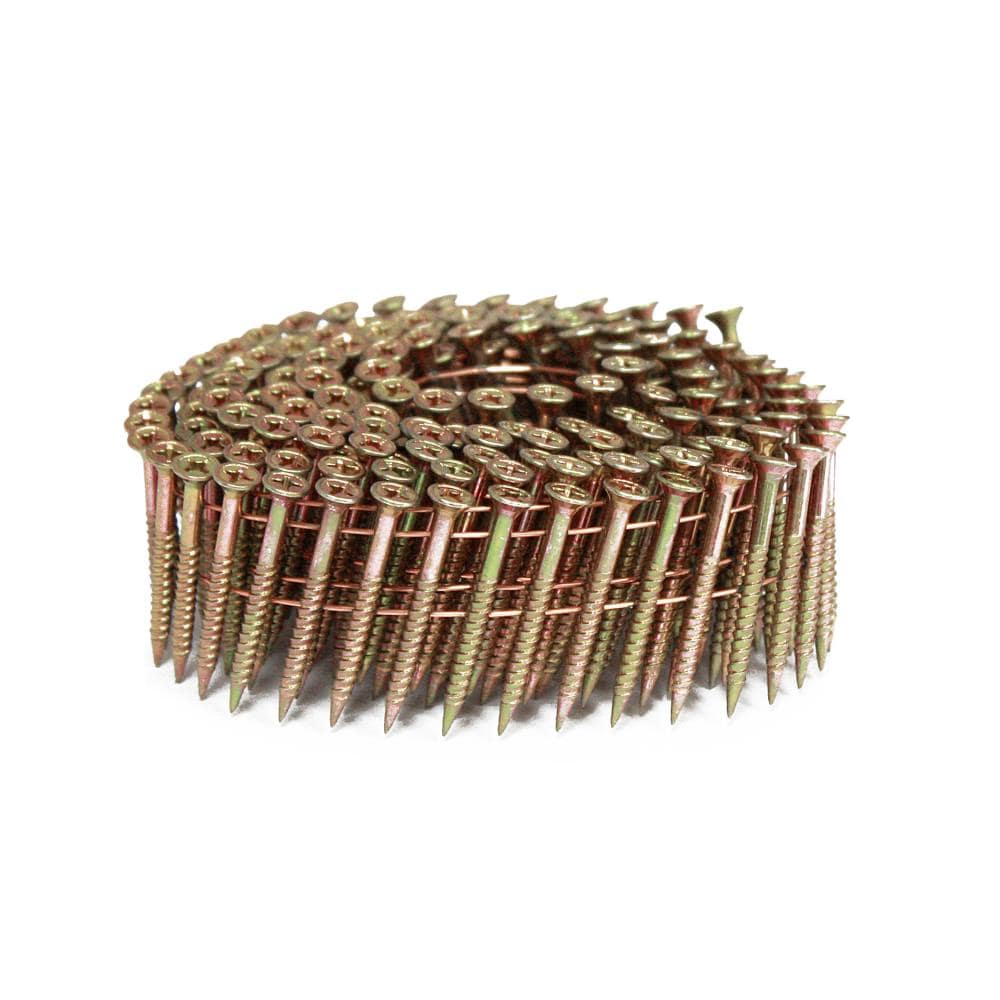 FASCO SCWC413FPEG Scrail #3 x 1-1/2-in Electro-galvanized Exterior Wood screws ( 2000 -Per Box )