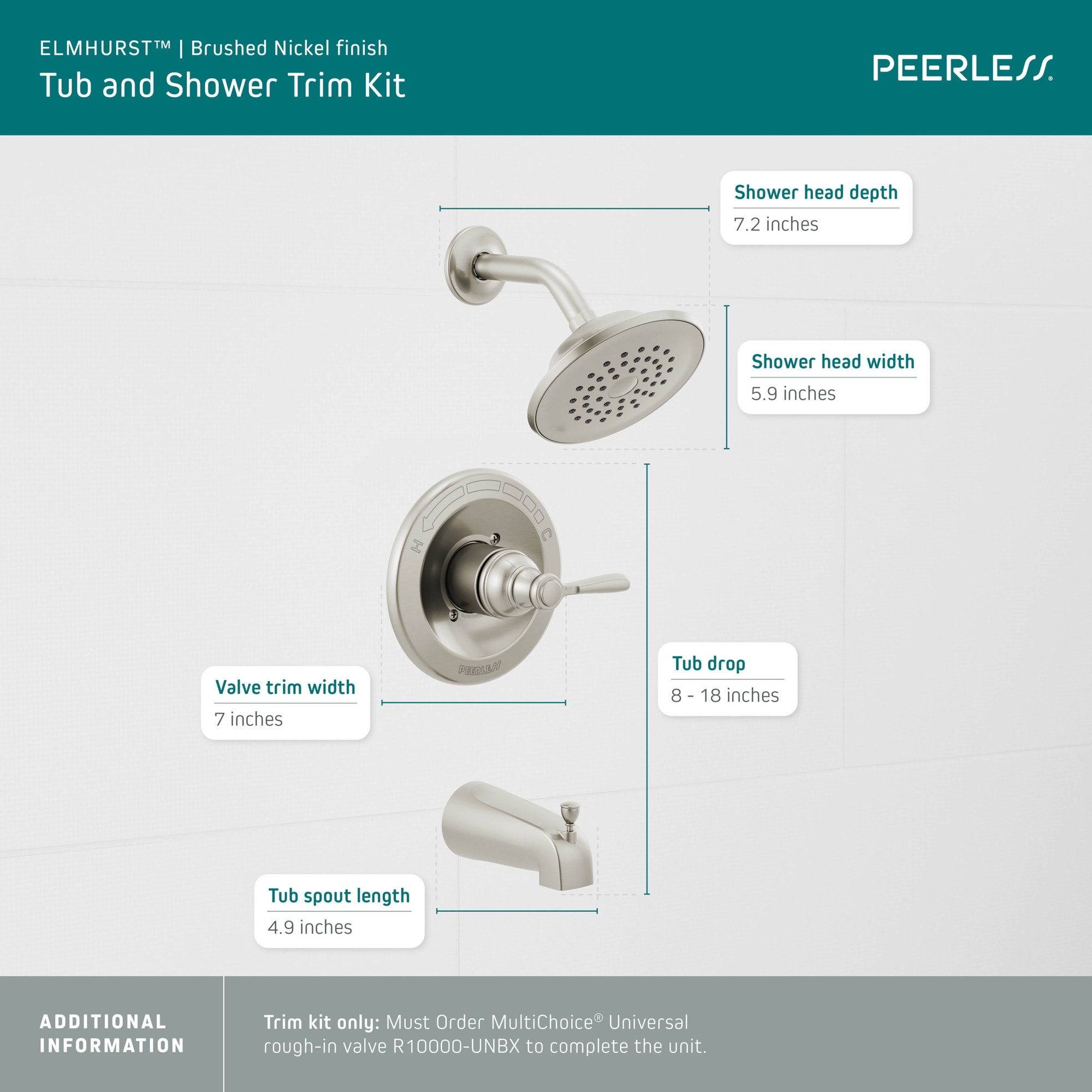 Peerless PTT14465-BN Tub-Shower-Faucets - View #3