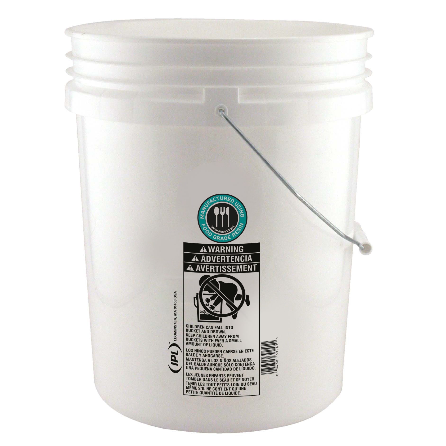 Leaktite 5-Gallon Bpa-free Food-grade Plastic General Bucket 005GFSWH060 at  Lowes.com