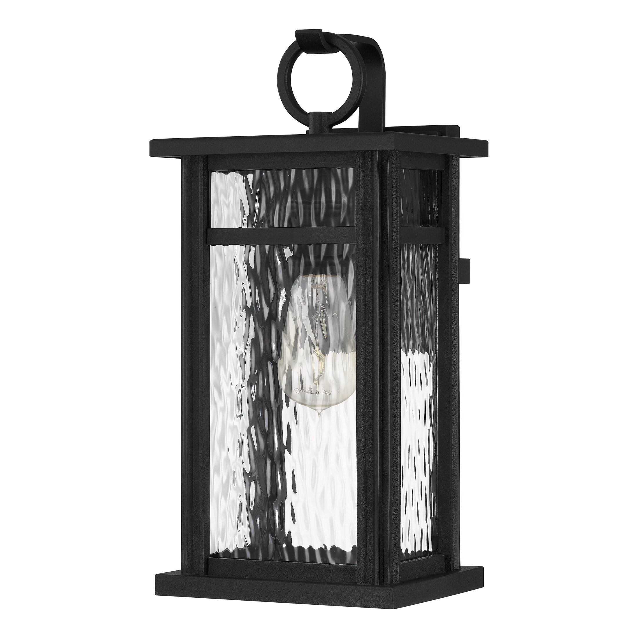 Moira 16" Earth Black Steel Outdoor Wall Lantern
