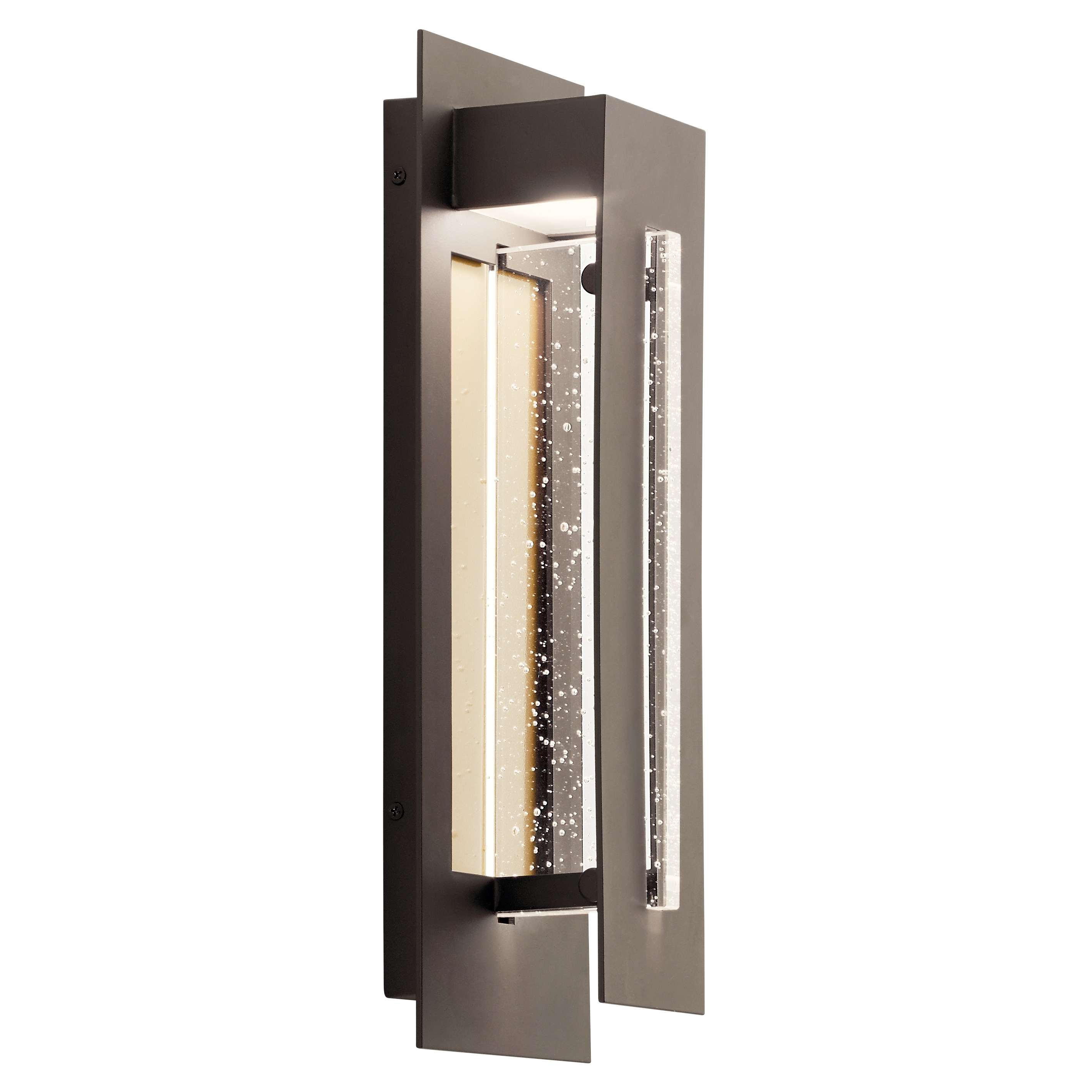 Kichler 49945OZLED River Path 17.5-in H Bronze Hardwired Integrated LED Outdoor Wall Light