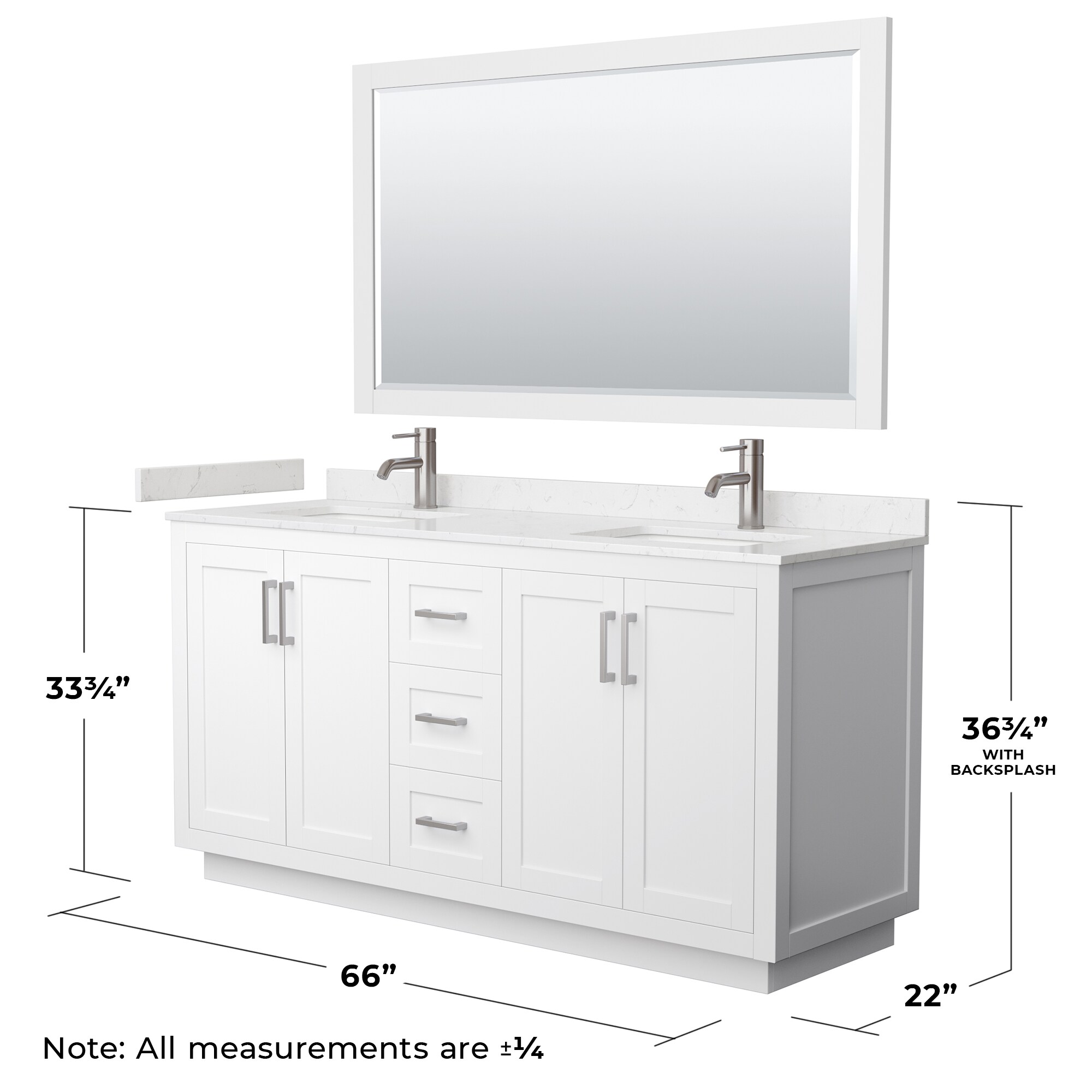 Wyndham Collection WCF292966DWHC2UNSM58 Bath-Vanity-Combo - View #6
