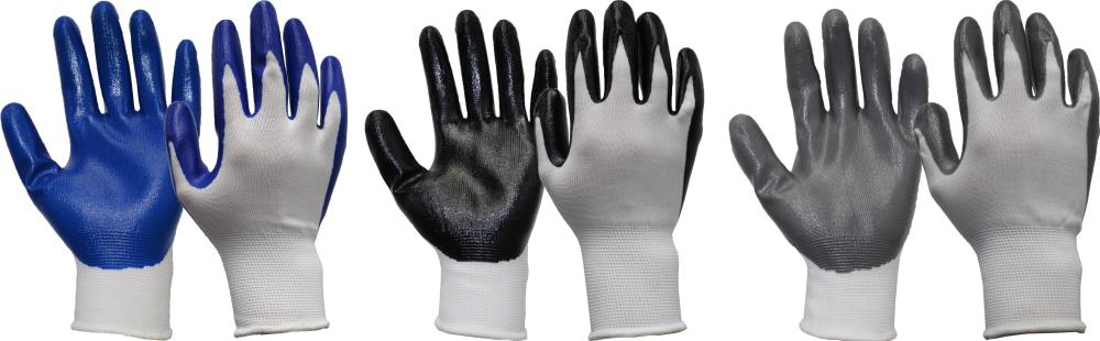 PU Nitrile Safety Coating Work Gloves Mechanic Gardening Gloves 10Pairs/bag 