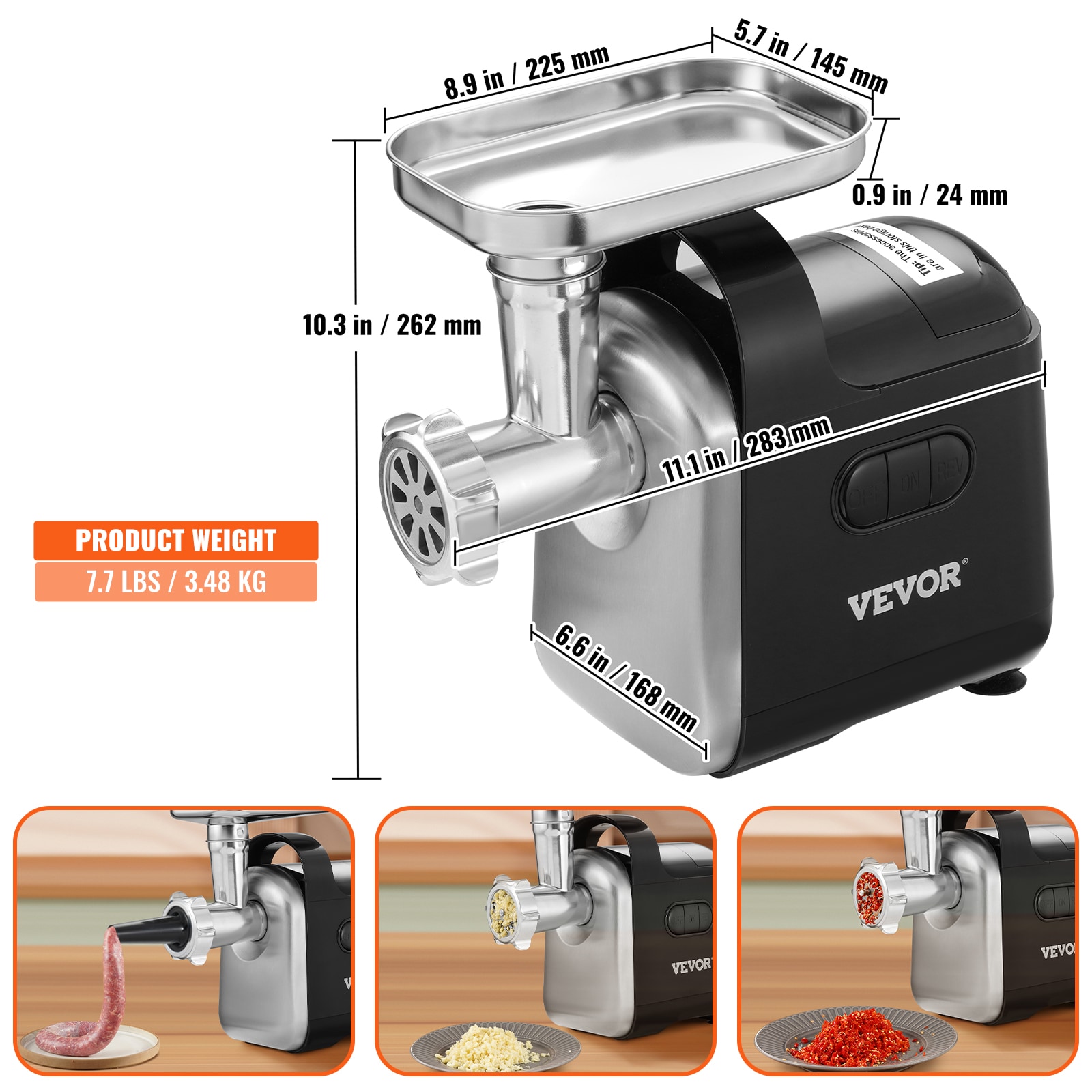 VEVOR DDJRJ550W4003WZSZV1 Meat-Grinders - View #8