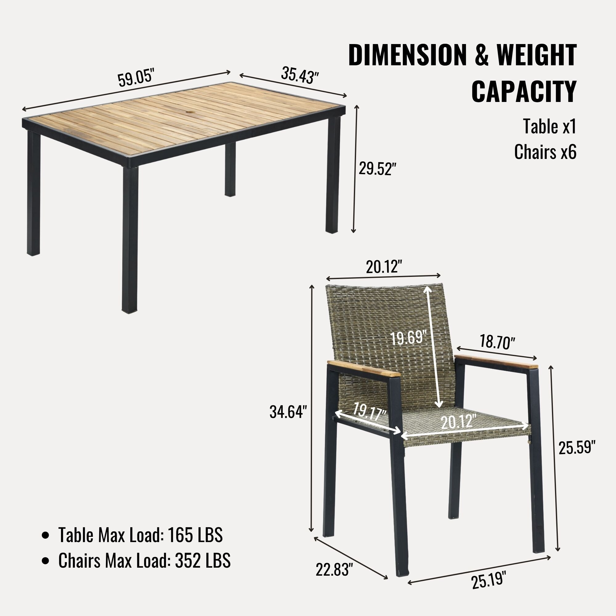 Homy Casa AWP BG Patio-Dining-Sets - View #2