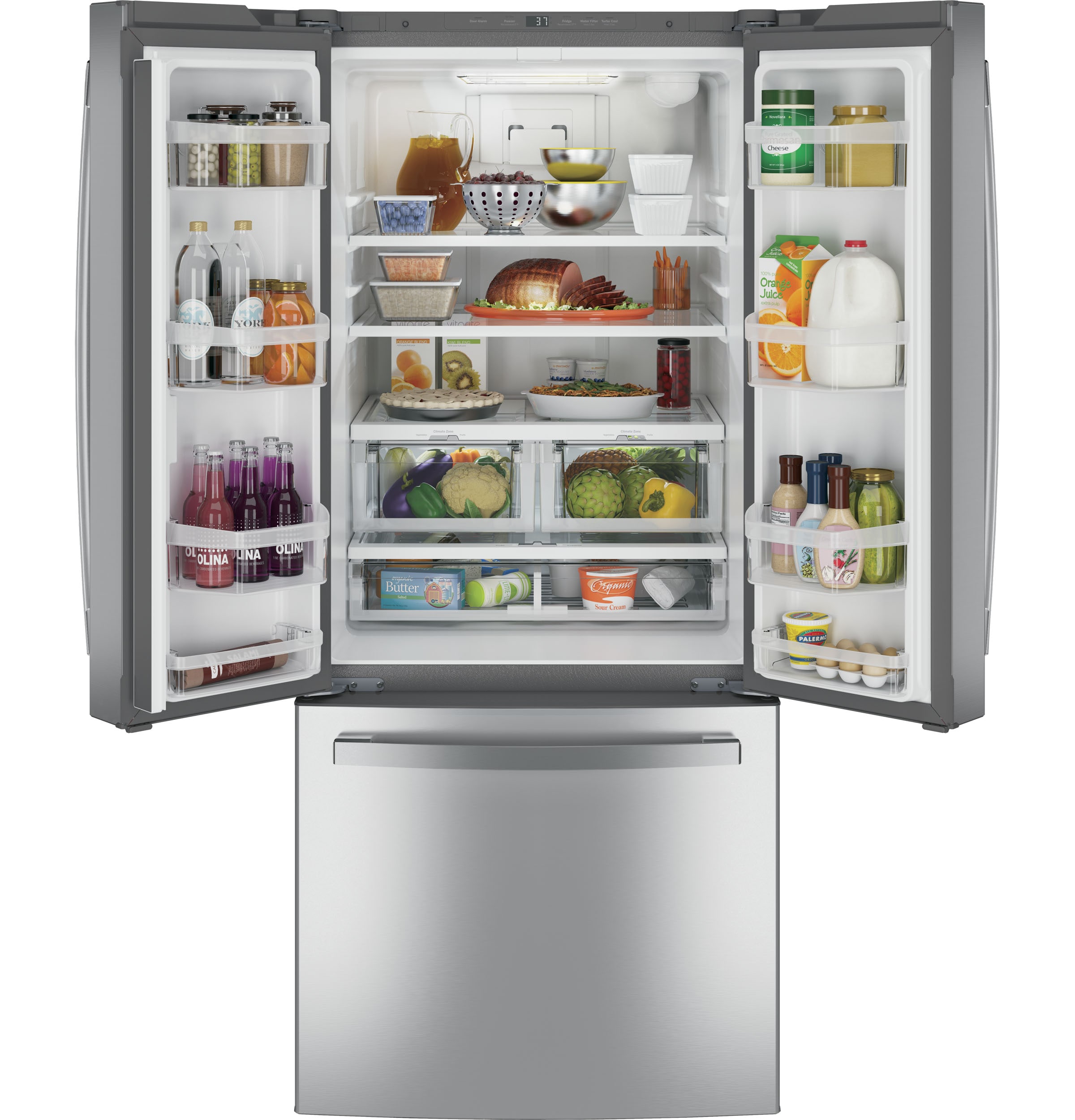 GE Profile™ ENERGY STAR® 20.7 Cu. Ft. Counter-Depth French-Door  Refrigerator with Icemaker - PFCS1NFZSS - GE Appliances