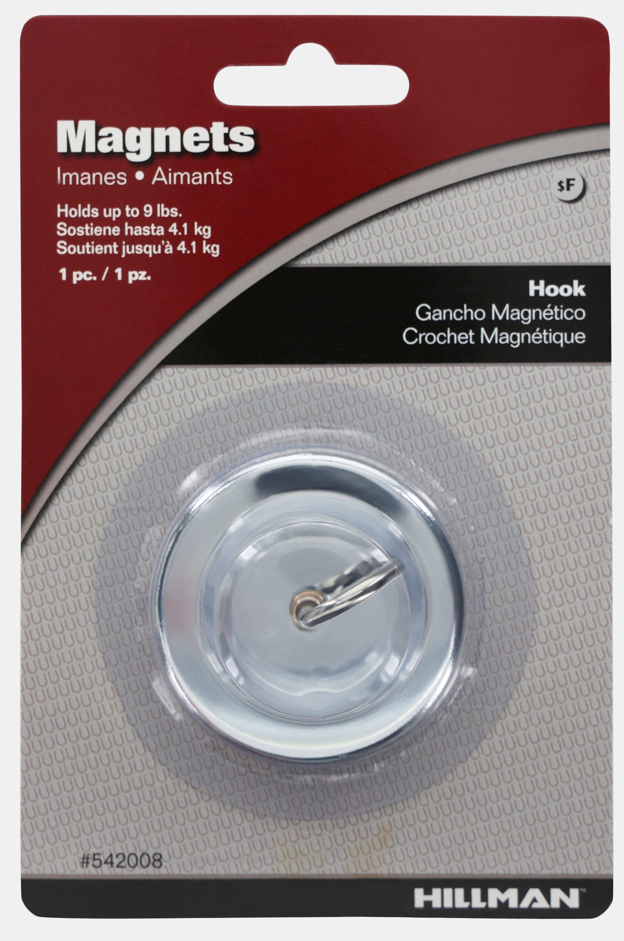 Hillman Small Suction Cup Hooks, 1 lb, 4 Pieces