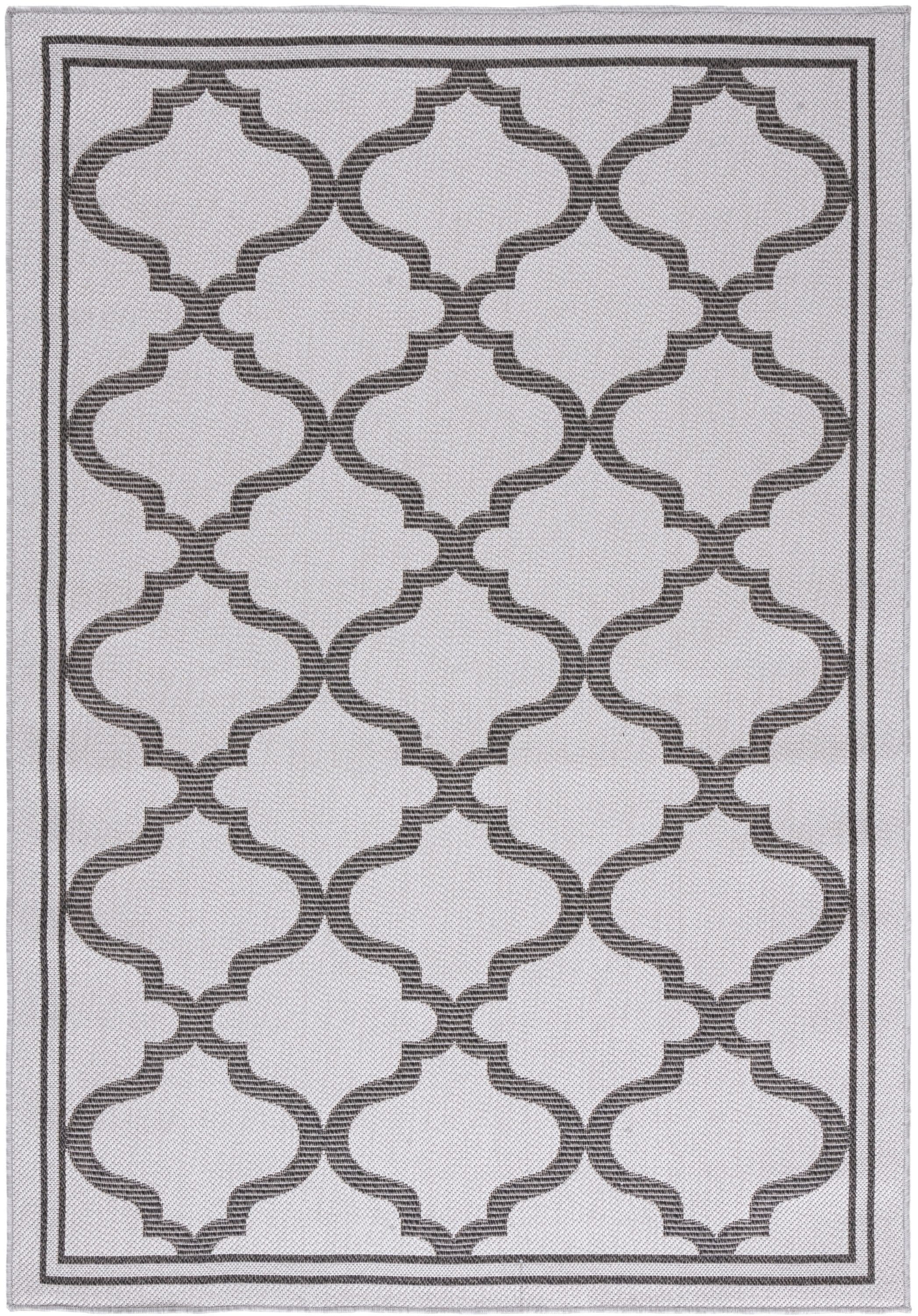 Safavieh BMU810T-6 Bermuda 800 Mercy 7 x 9 (ft) Loomed Polypropylene Gray/Brown Rectangular Indoor/Outdoor Trellis Farmhouse/Cottage Area rug