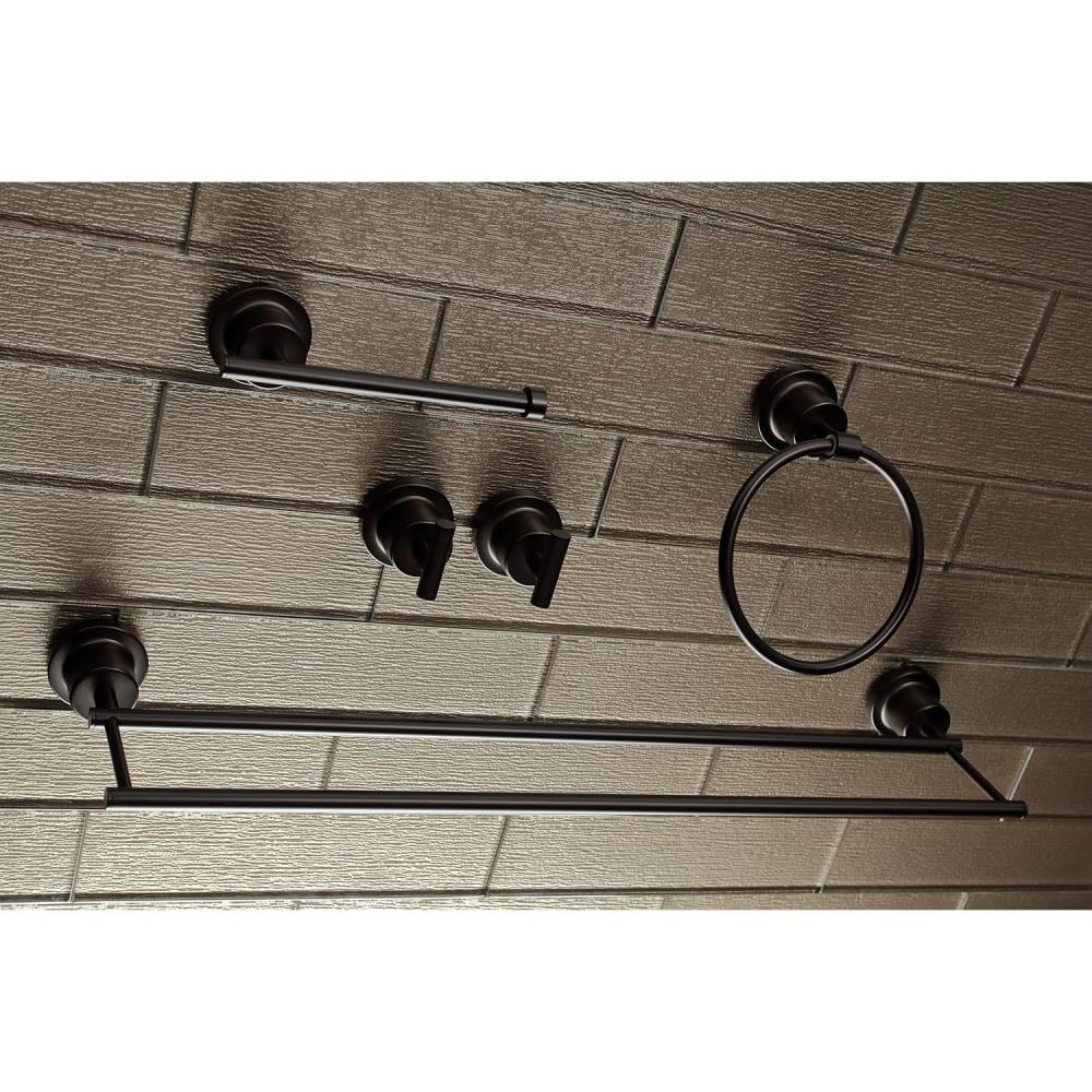 Kingston Brass 5 Piece Concord Oil Rubbed Bronze Decorative Bathroom Hardware Set With Towel Bar 0221