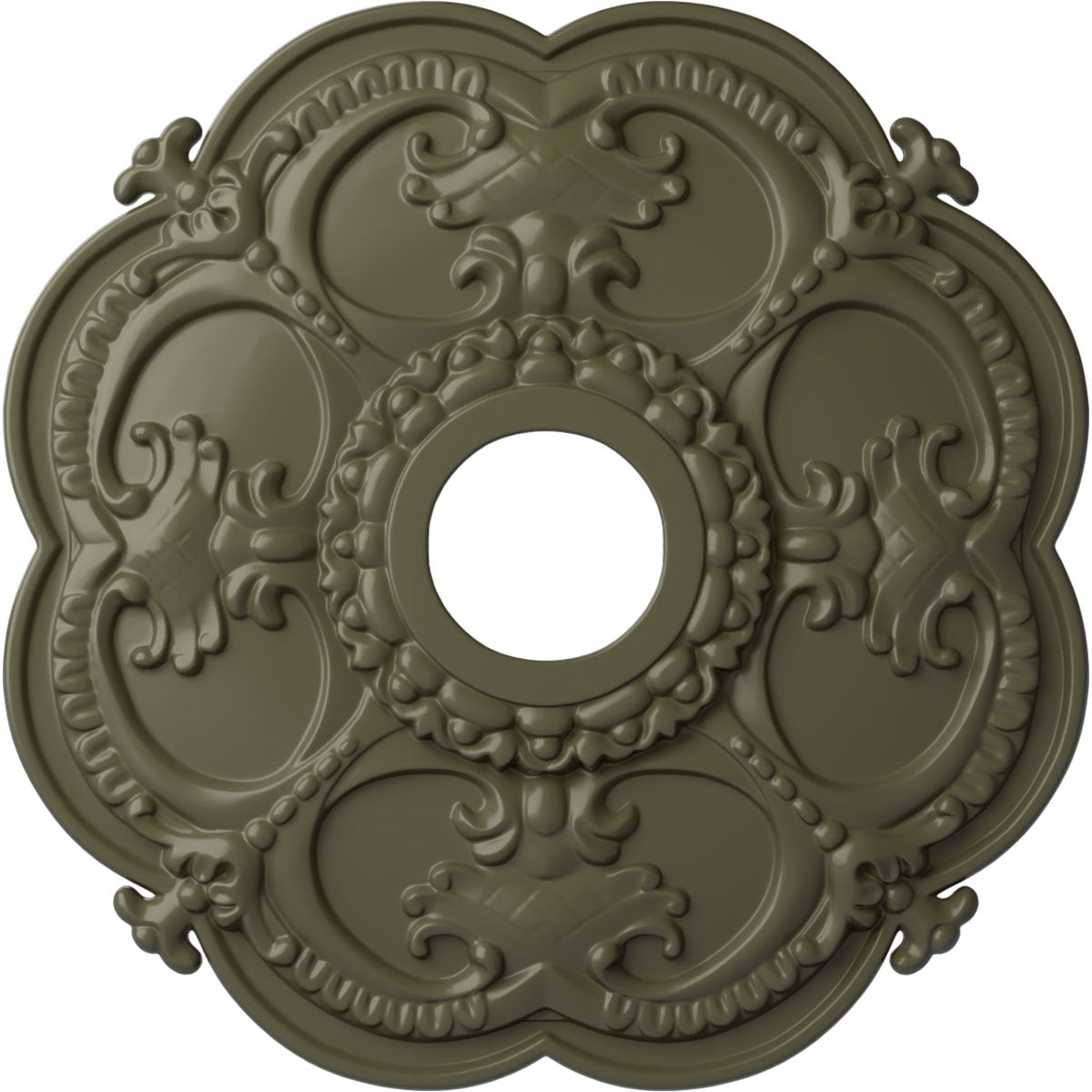 Ekena Millwork CM17ROPTF Rotherham 18-in W x 18-in L Painted Turtle Polyurethane Whole Ceiling Medallion