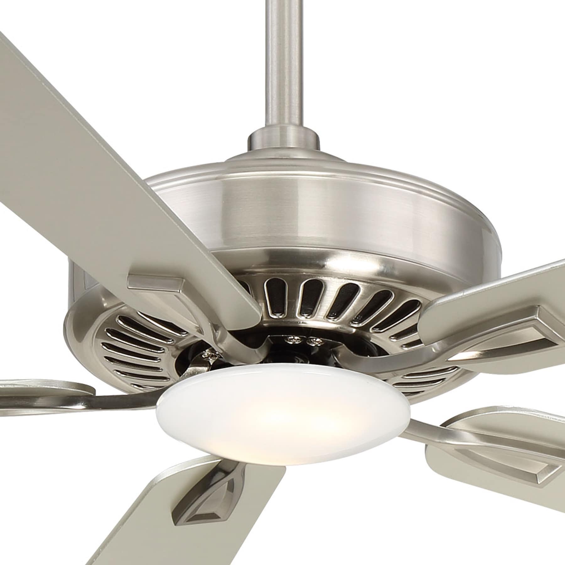 52'' Brushed Nickel LED Ceiling Fan with Remote and Light