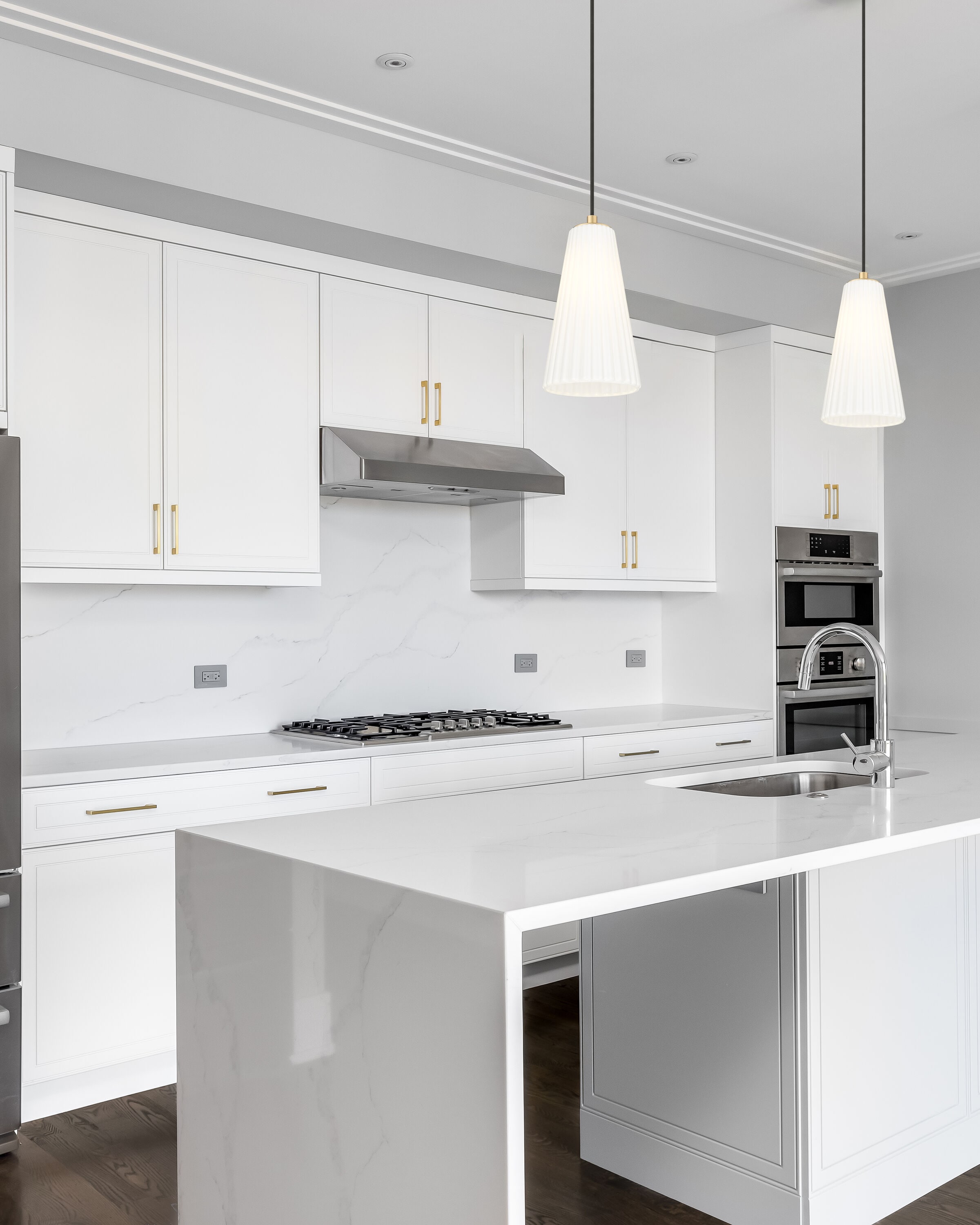 11-Inch Modern Gold Glass Pendant Light