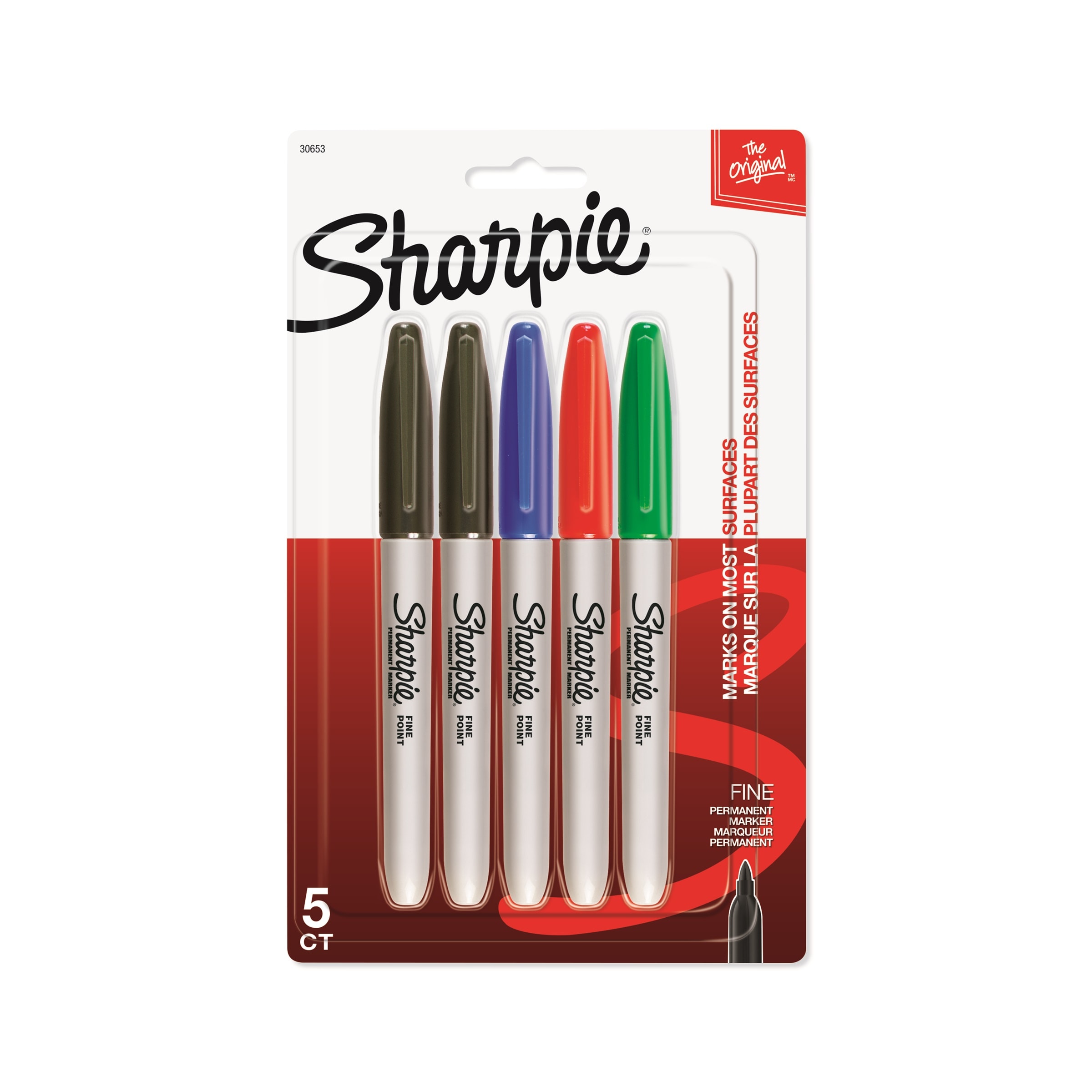 Sharpie 5-Pack Fine Point Assorted Colors Permanent Marker in the Writing  Utensils department at