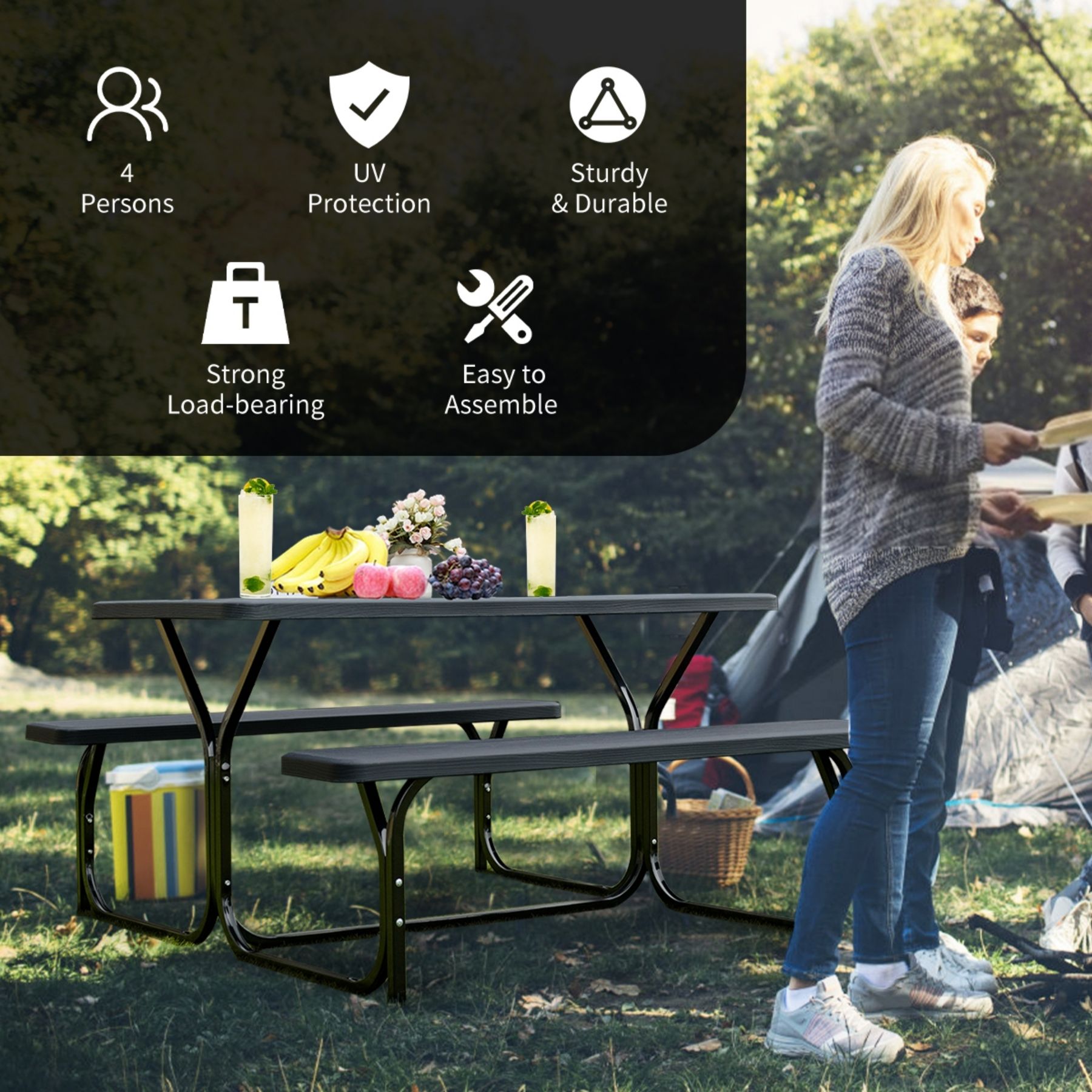 Poinic CWQ3499BK Picnic-Tables - View #3