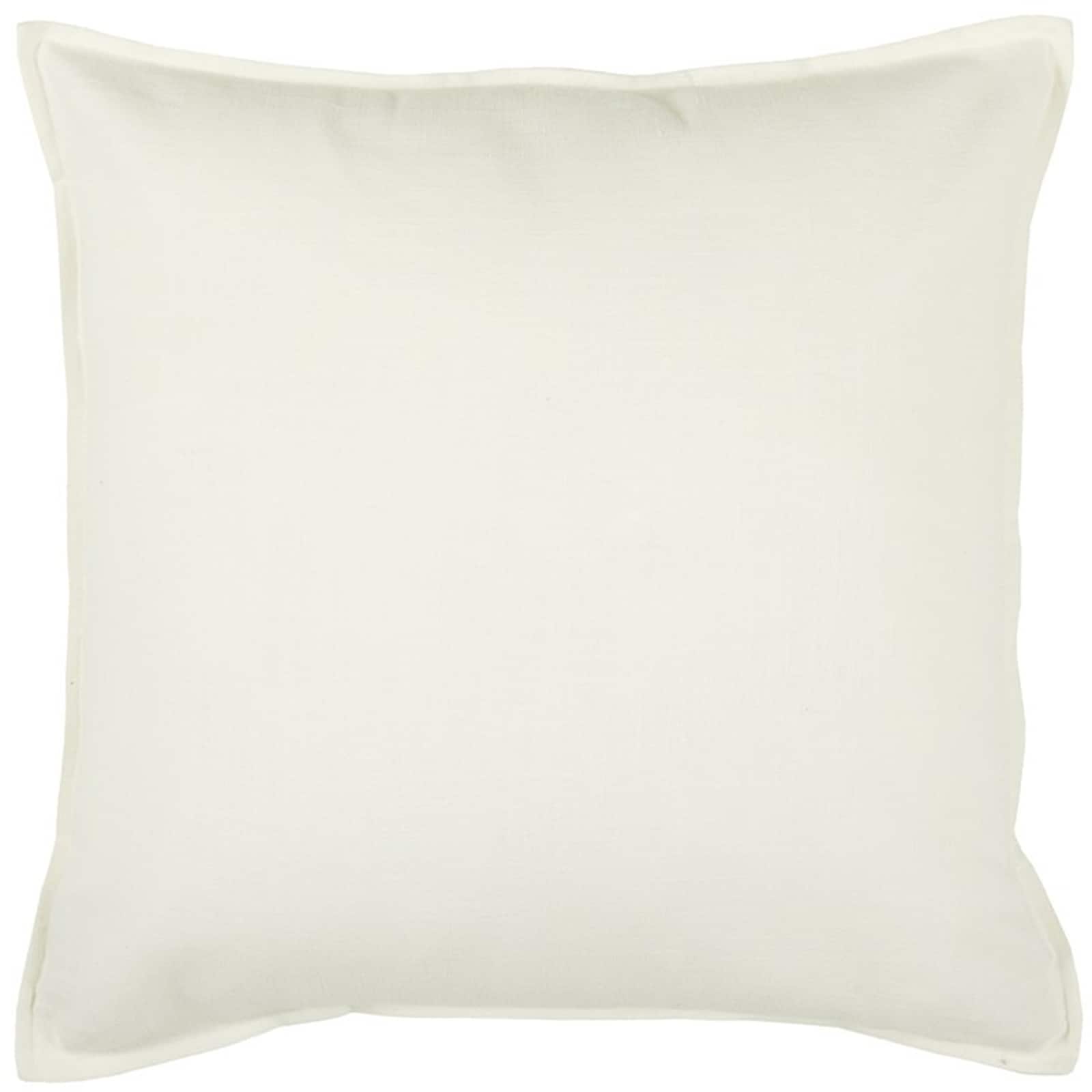 HomeRoots 4000403526 20-in x 20-in Ivory Square Indoor Decorative Pillow