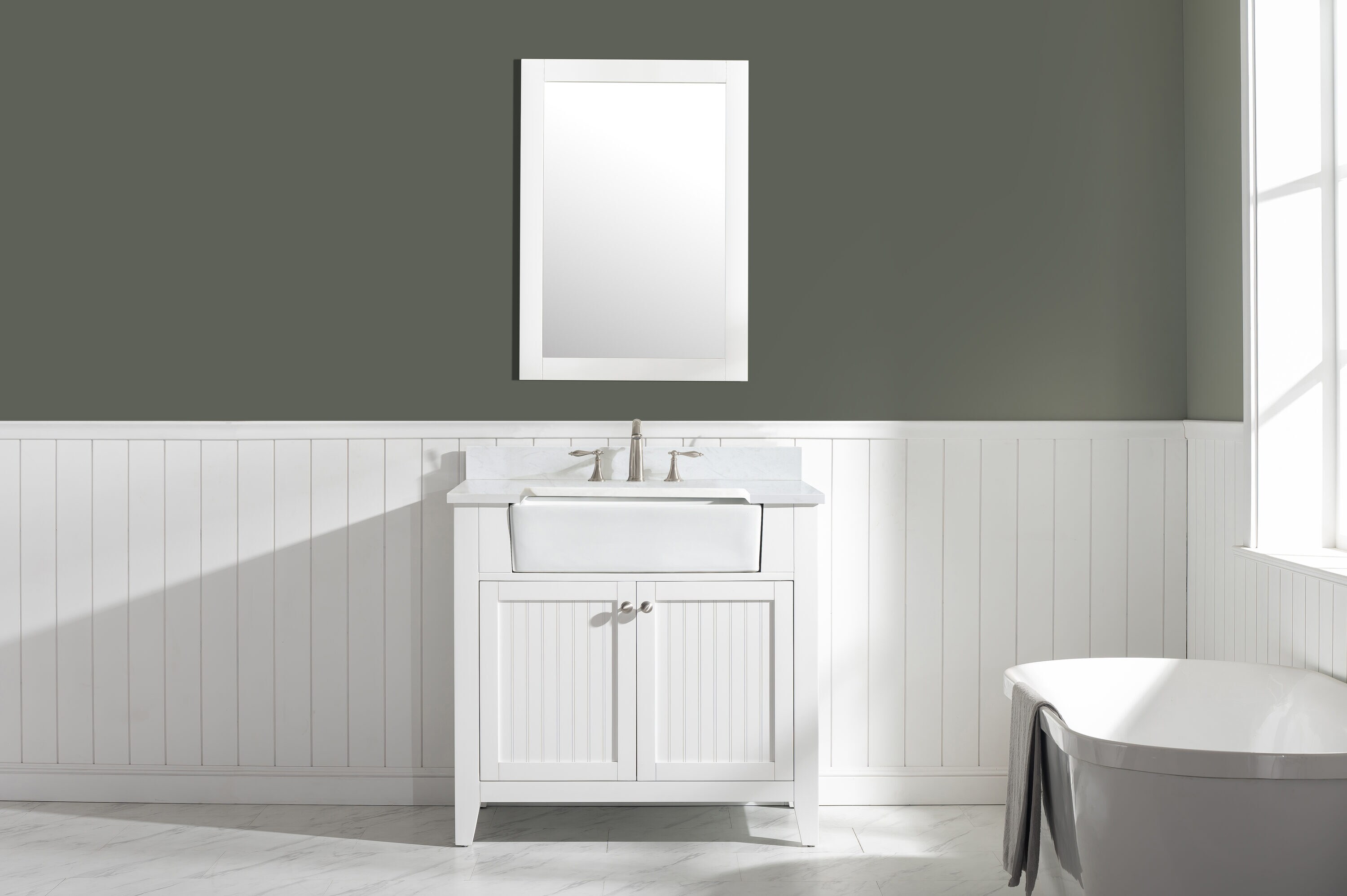 Design Element BK-36-WT Bath-Vanity-Combo - View #2