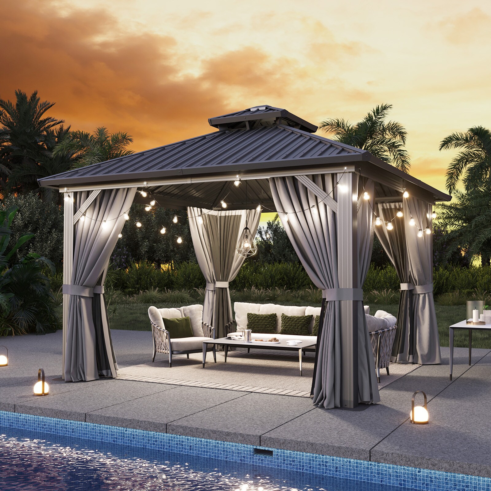 AOXUN AX-422G07 Wood-Resin-Gazebos - View #2