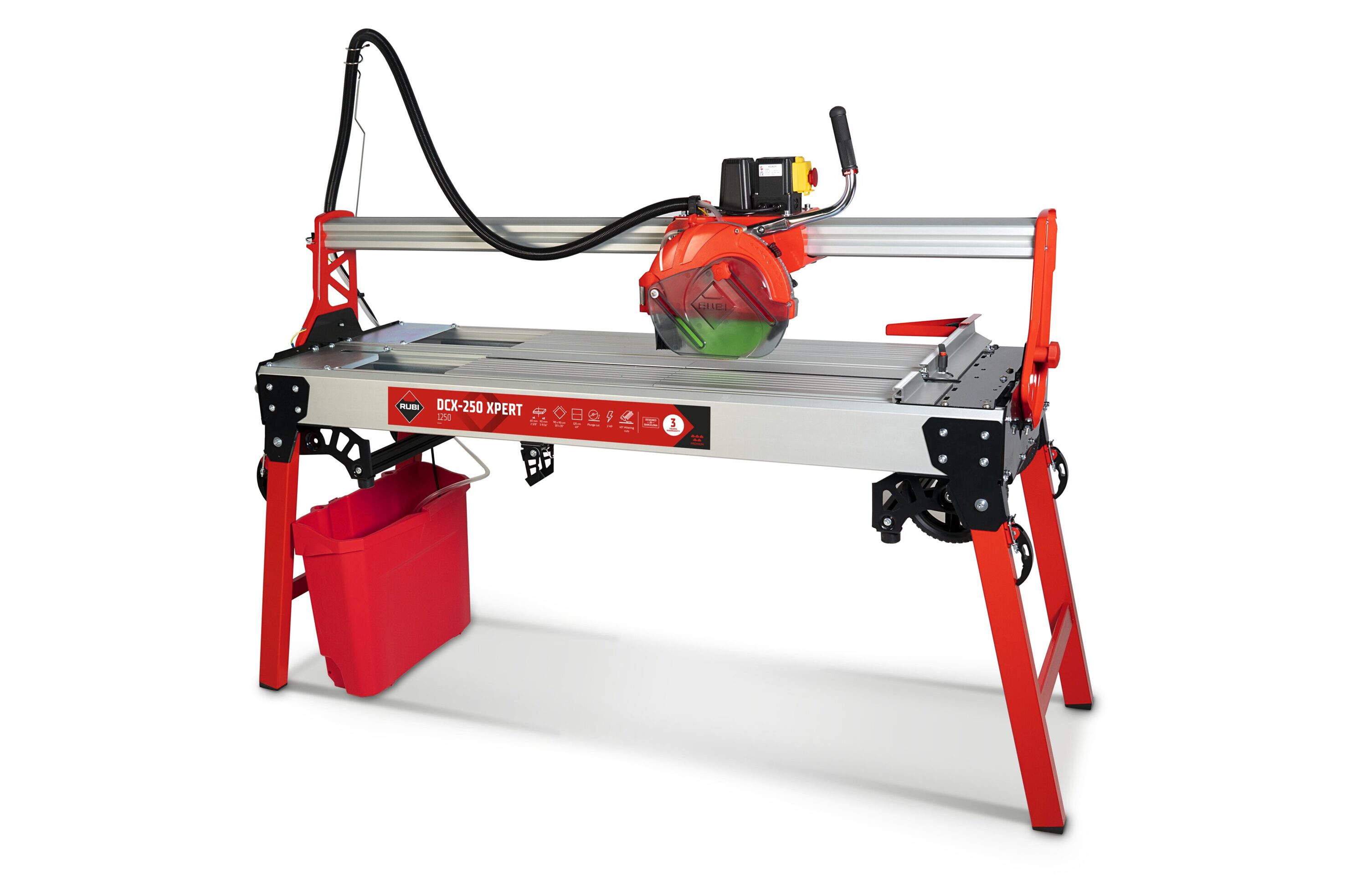 RUBI DCX 20 -Amp 10-in -Blade Bridge Sliding Table Tile Saw with Stand #52972