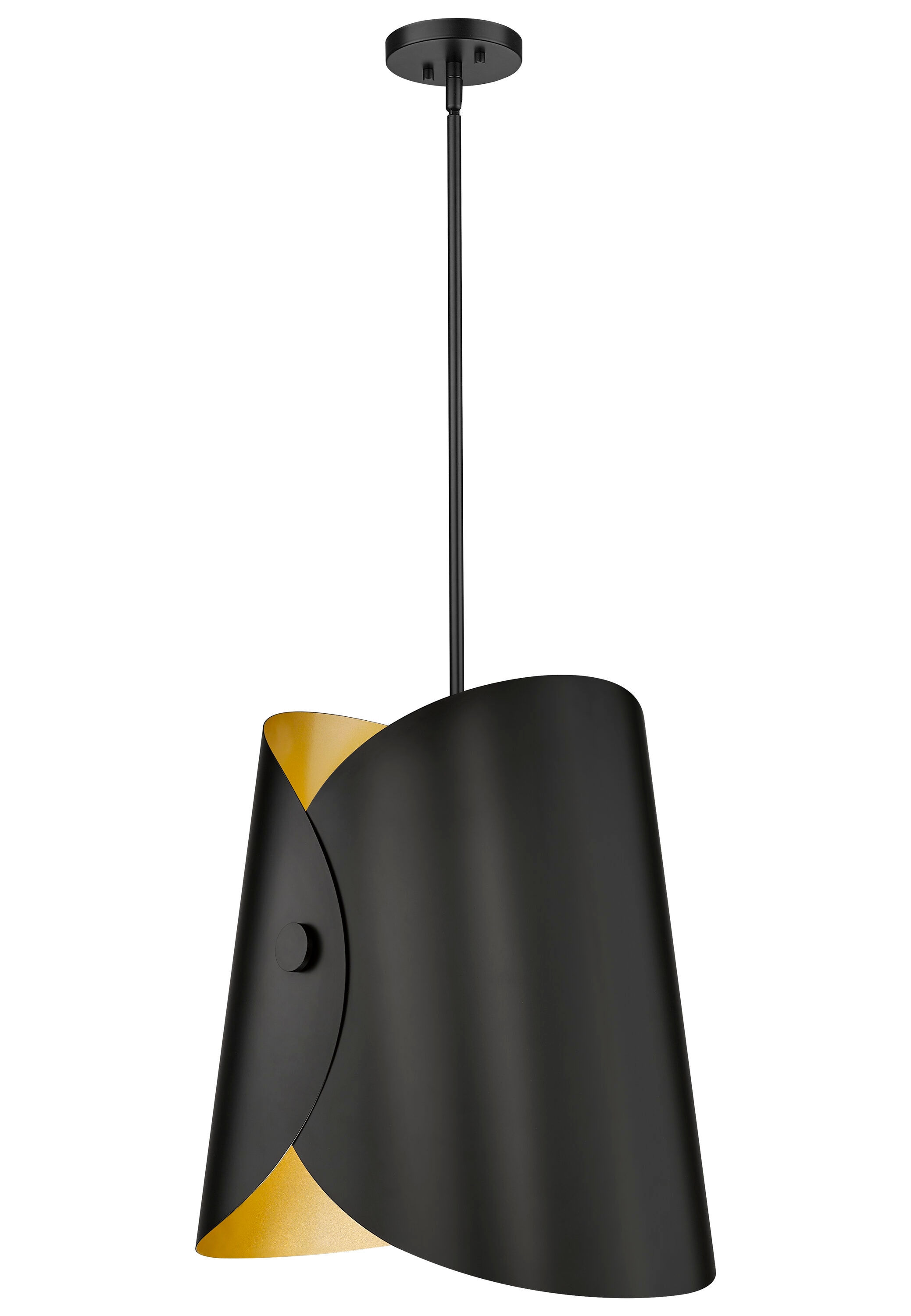 Z-Lite 1951P18-MB Salone 1 -Light Matte Black Transitional Geometric Hanging Pendant light