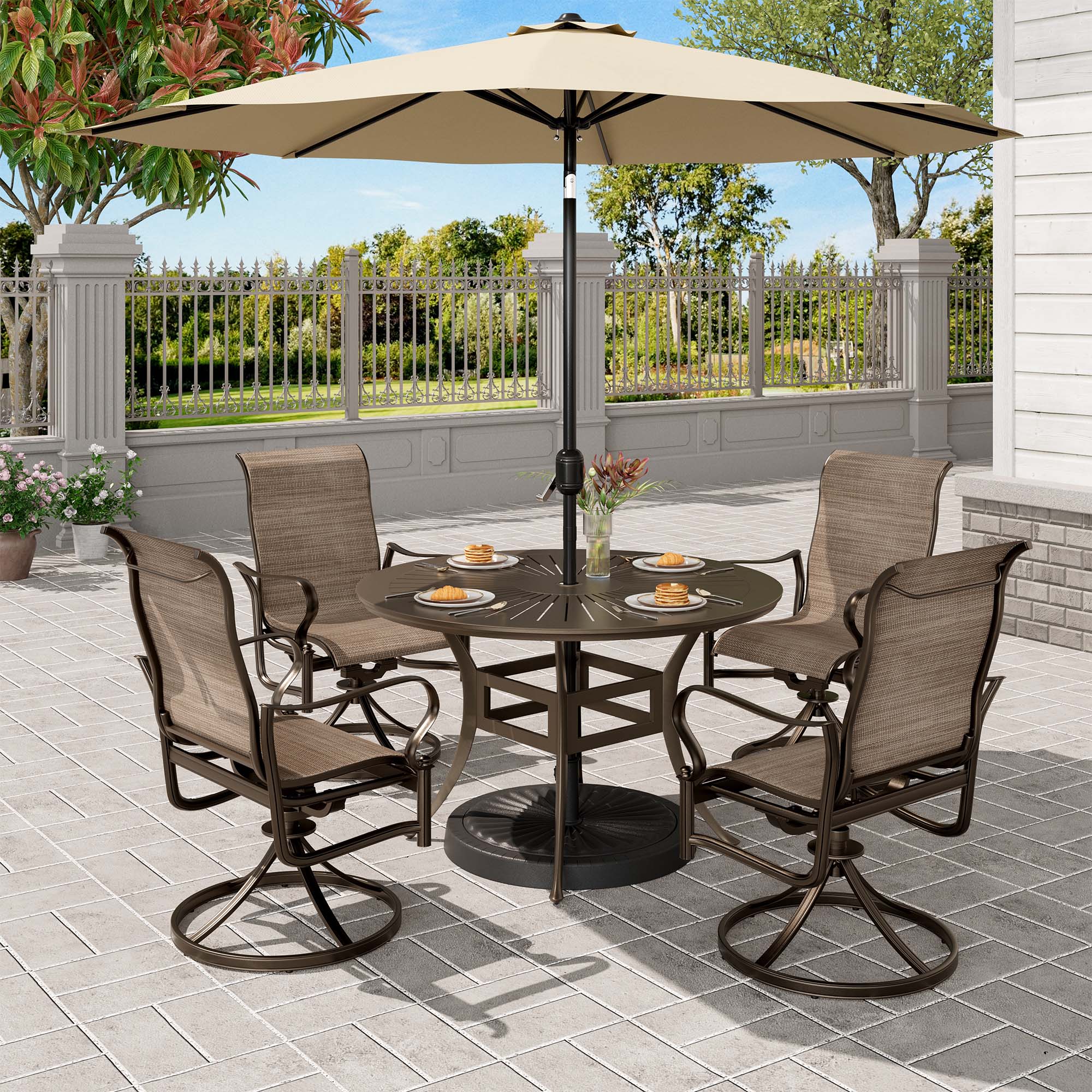 Clihome CL-ODTCI0CR Patio-Dining-Sets - View #3