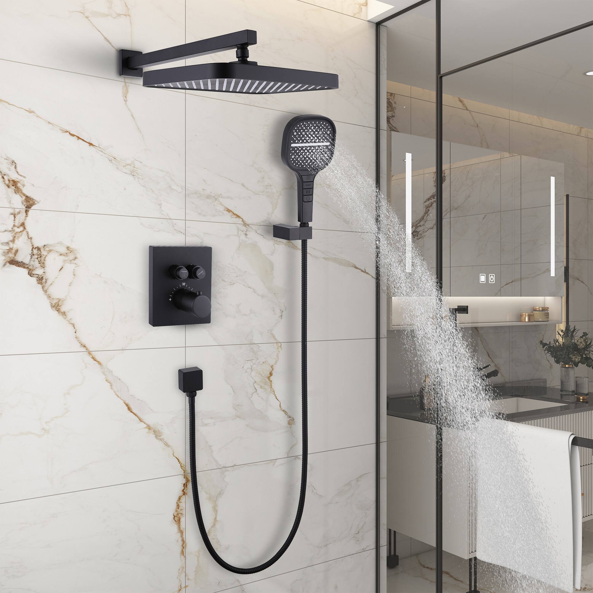 LUCKY ONE MD-RB1213 Showerhead-Bar-Panels - View #7