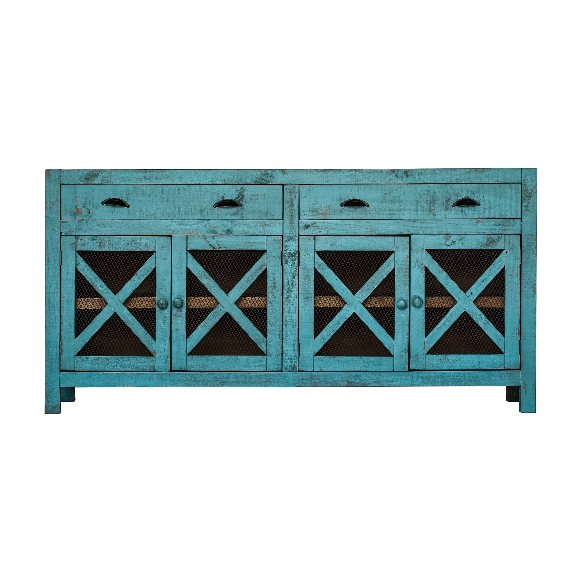 Picket House Furnishings MABR042DR Noah Modern Teal Console table