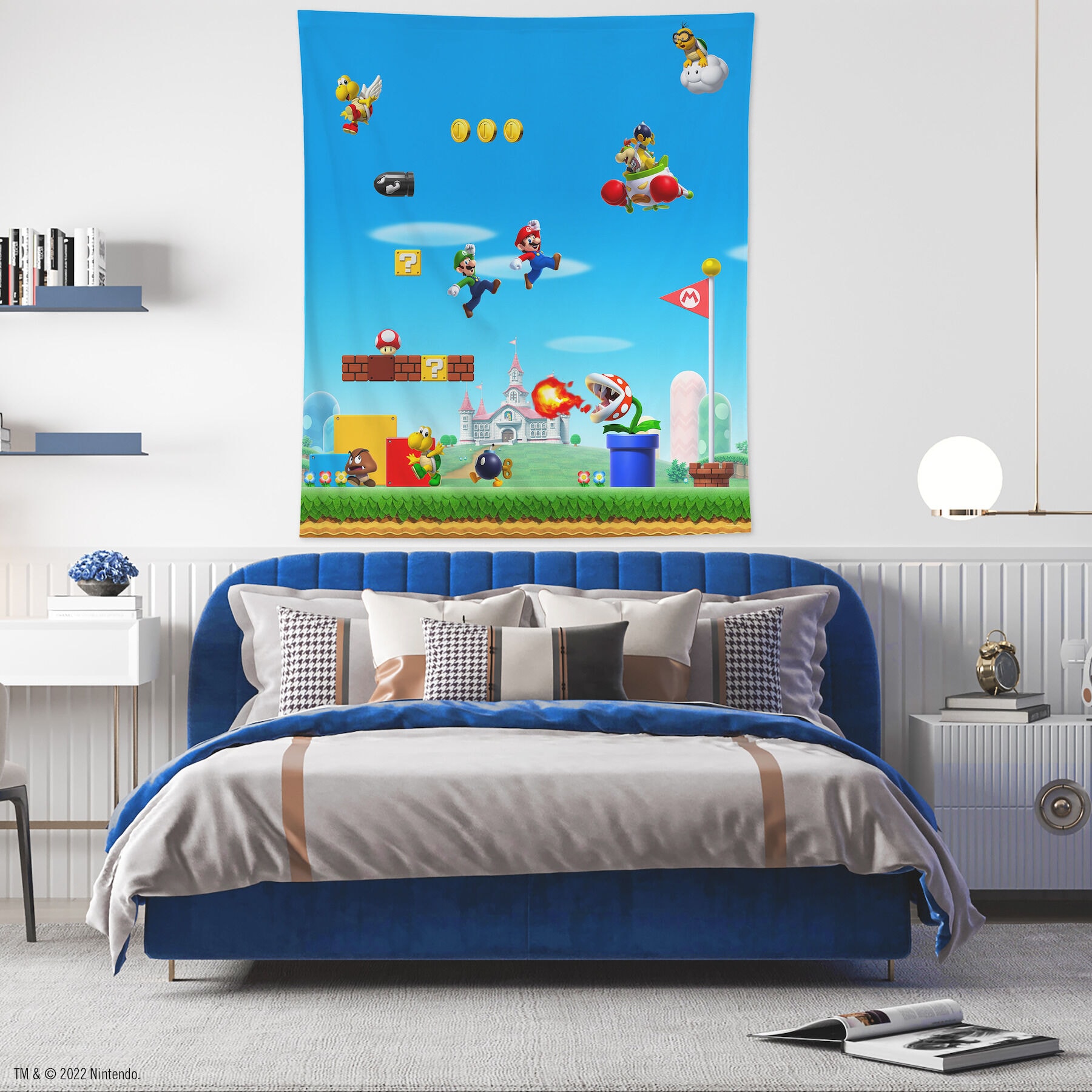 Nintendo Super Mario Multi-Color Polyester Wall Tapestry