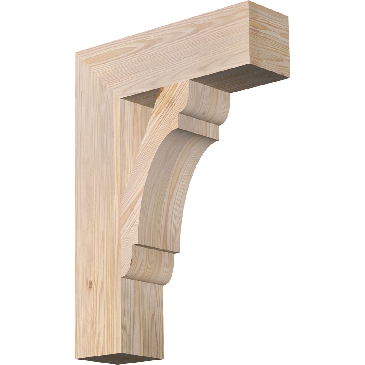 Ekena Millwork BKT06X20X28OLY05SDF Olympic block smooth 5-1/2-in x 20-in x 28-in Douglas fir Brown Wood Standard bracket
