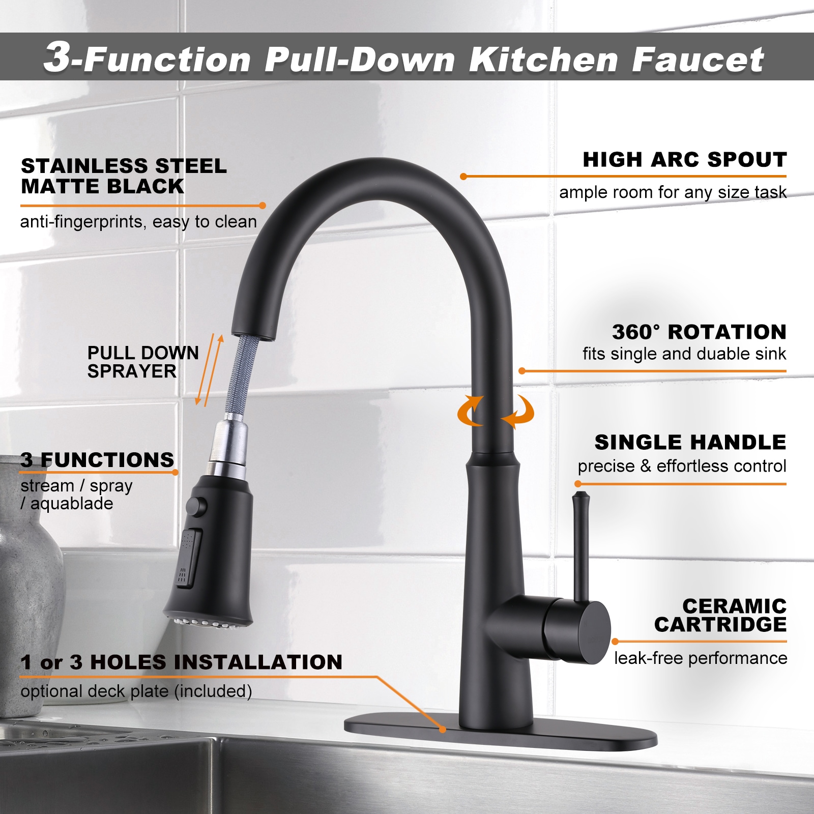 WOWOW 2310700B-LW Kitchen-Faucets - View #2