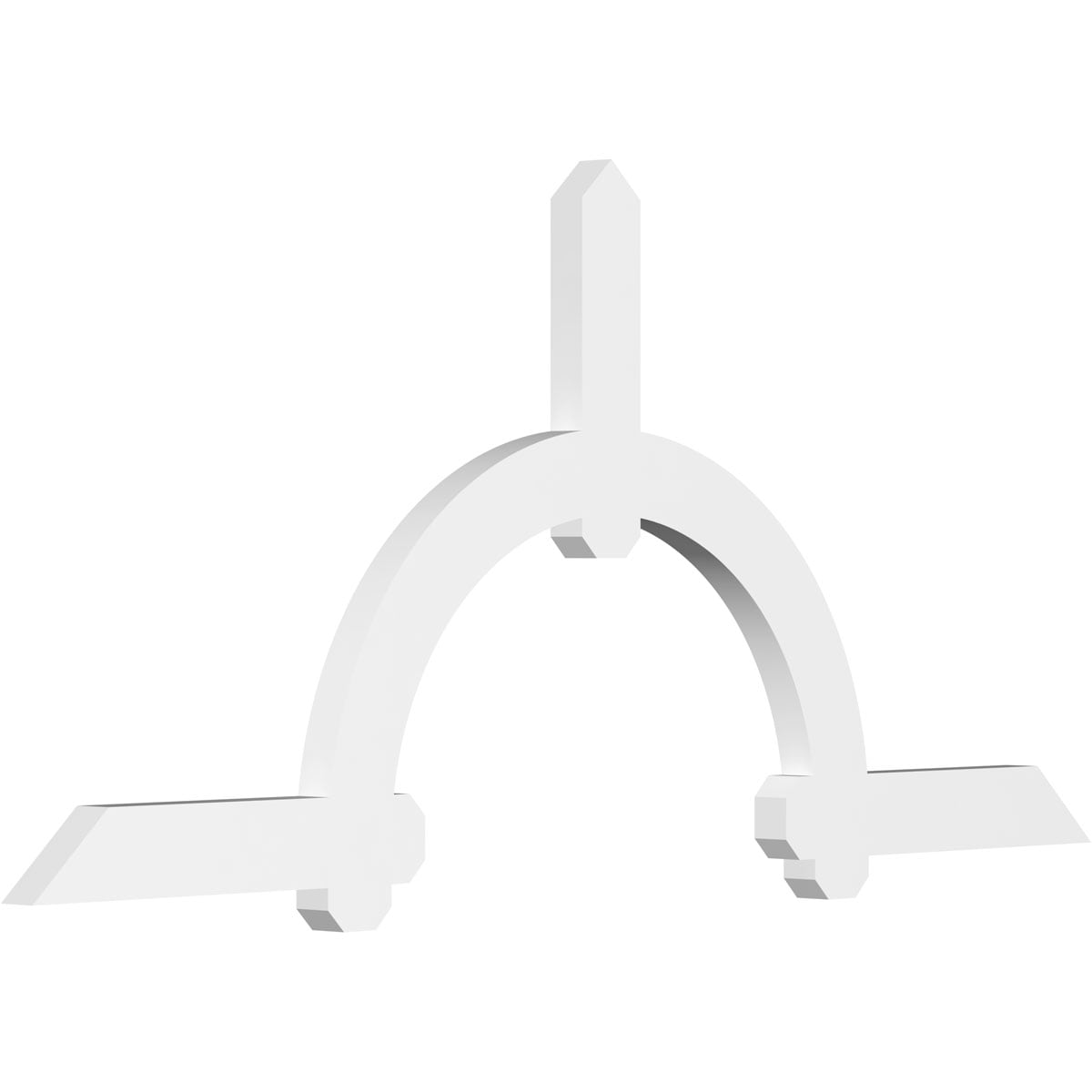 Ekena Millwork GBP072X33X0204ERI00 Ericson White PVC Gable bracket