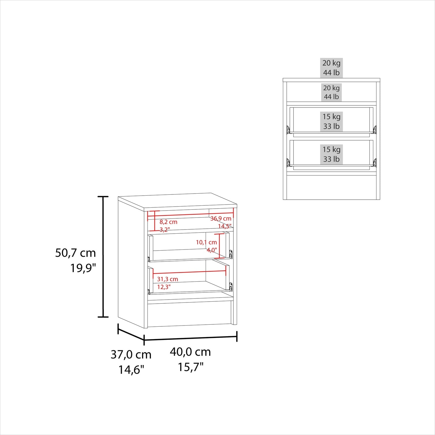 SunJet HQSEIKZ4KSD9 nightstands - View #5
