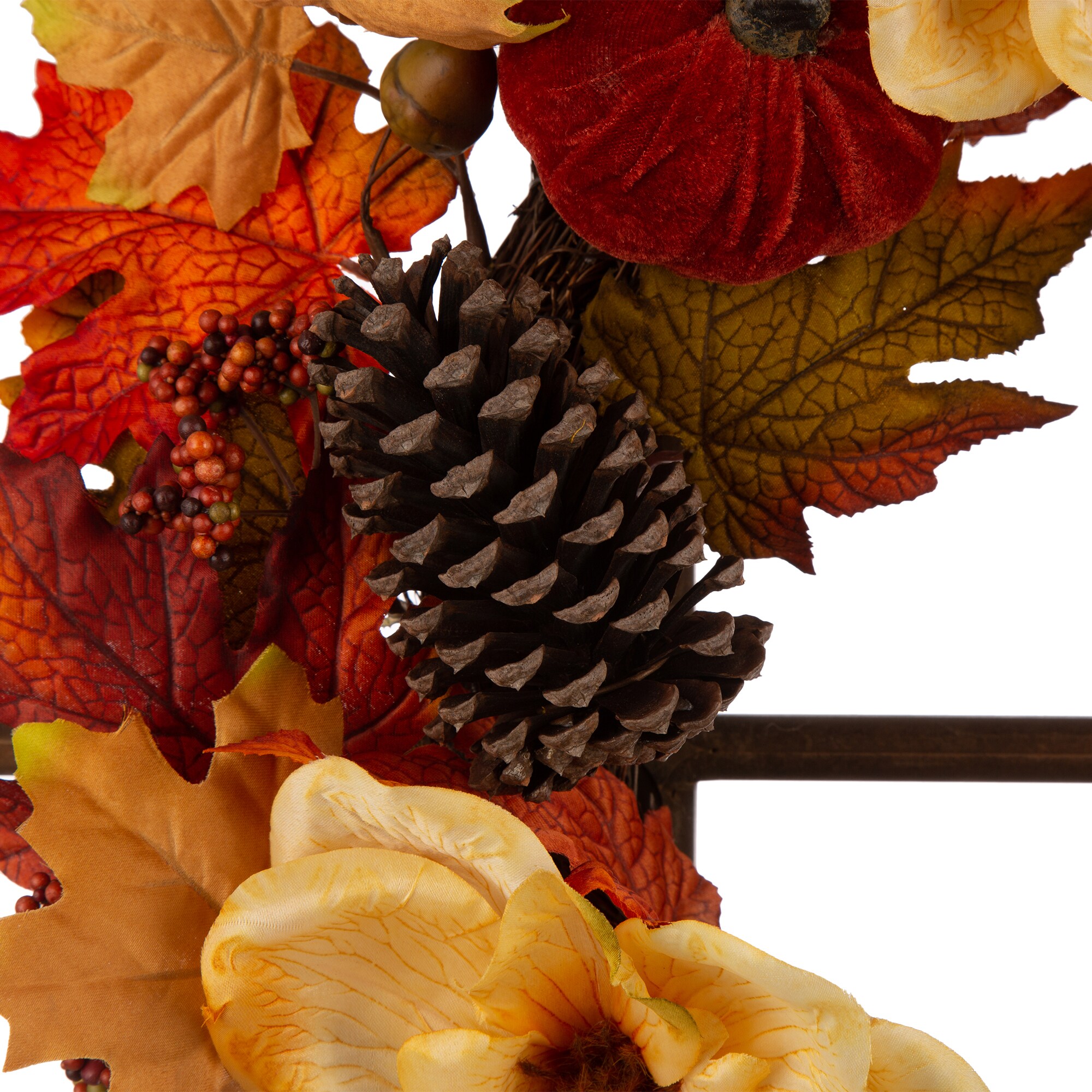 Glitzhome 2005500035 Artificial-Thanksgiving-Wreaths - View #4