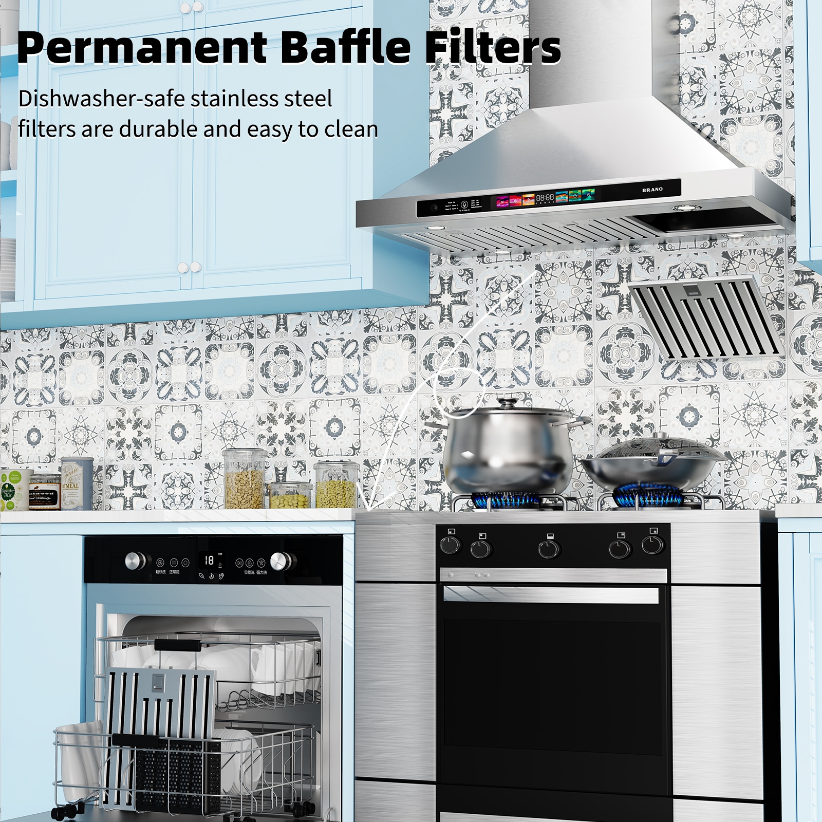 Damerin IU-RD09 Wall-Mounted-Range-Hoods - View #7