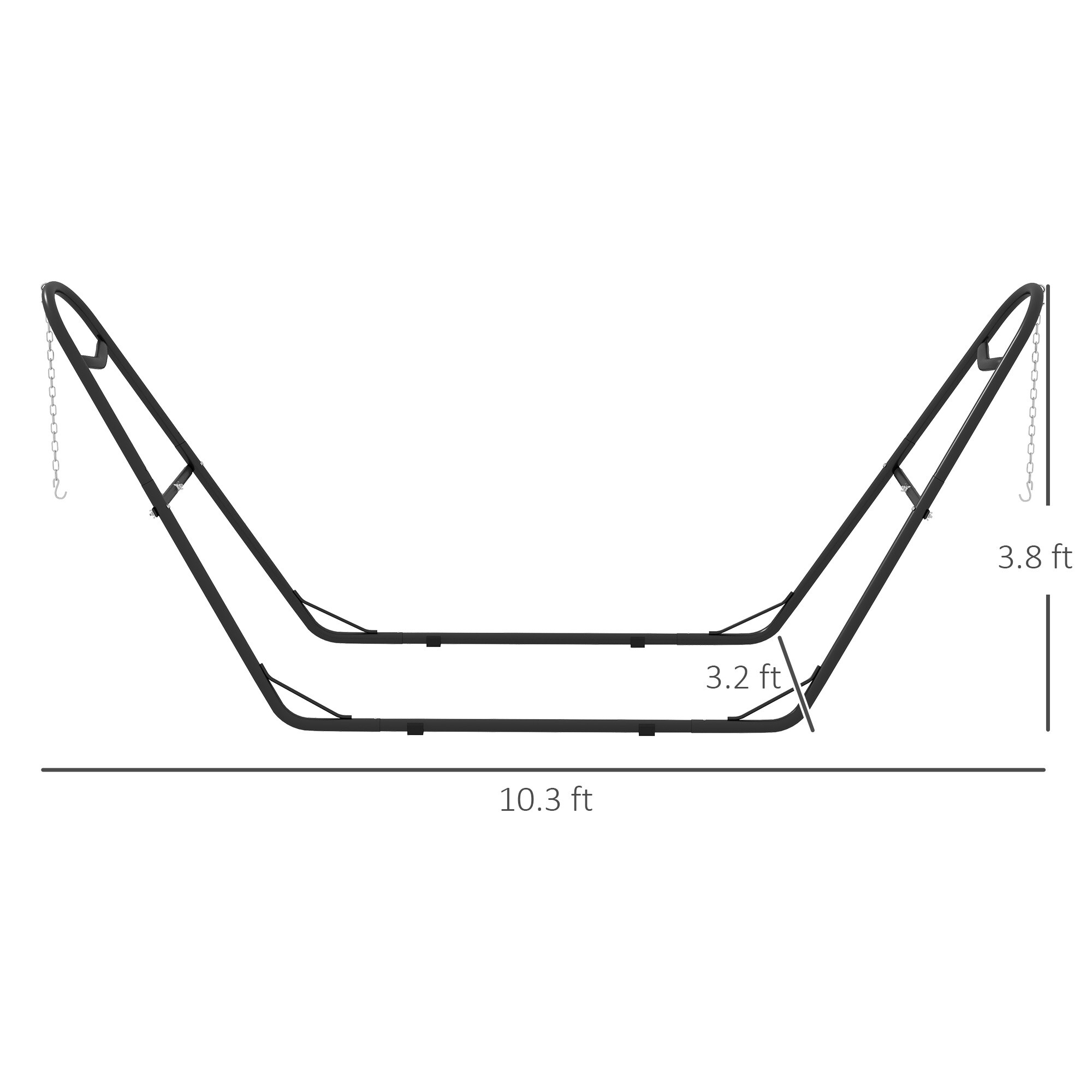 Outsunny 84A-311V00BK Hammock-Stands - View #3