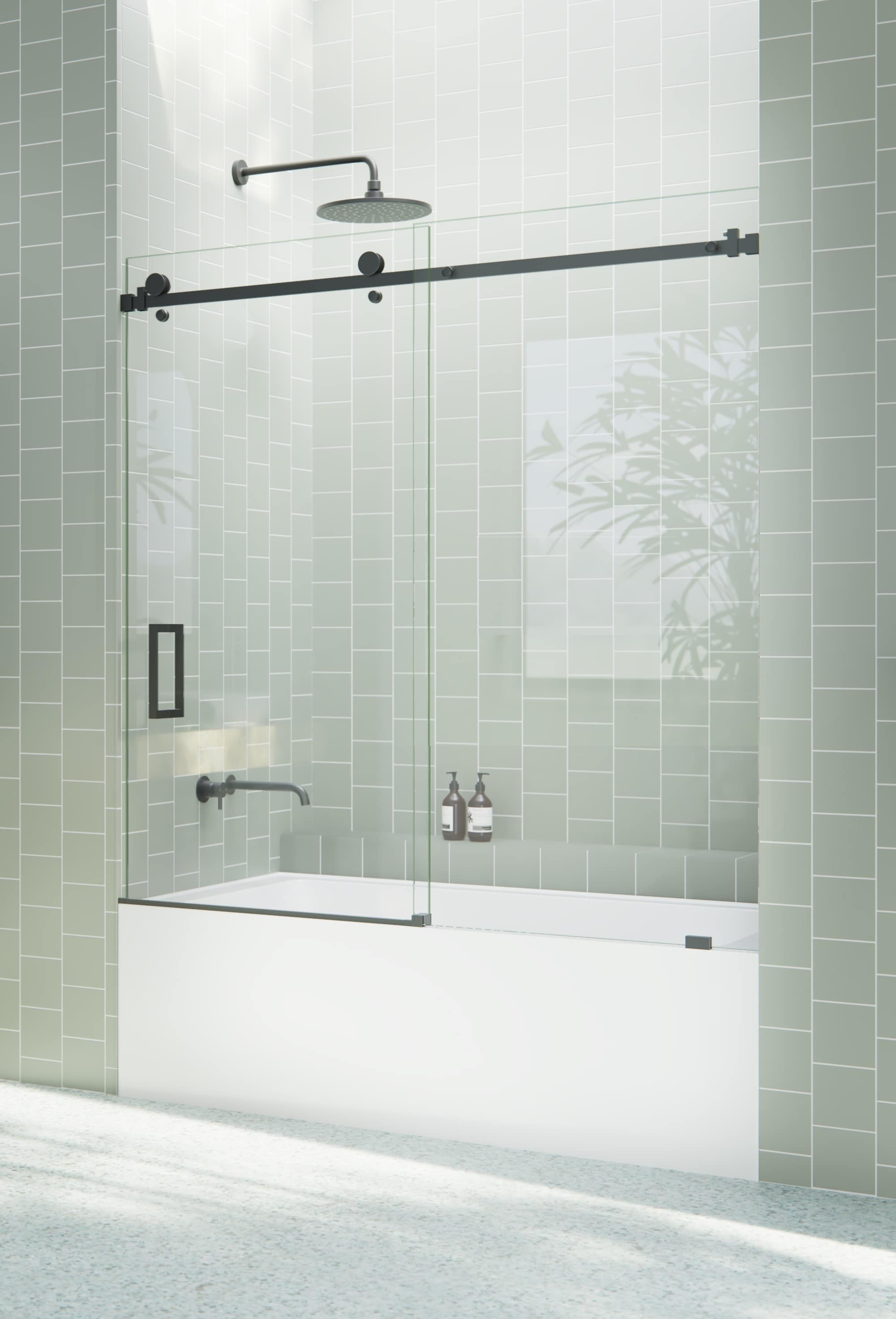 Glass Warehouse B-SQSLD-72-MB Bathtub-Doors - View #3