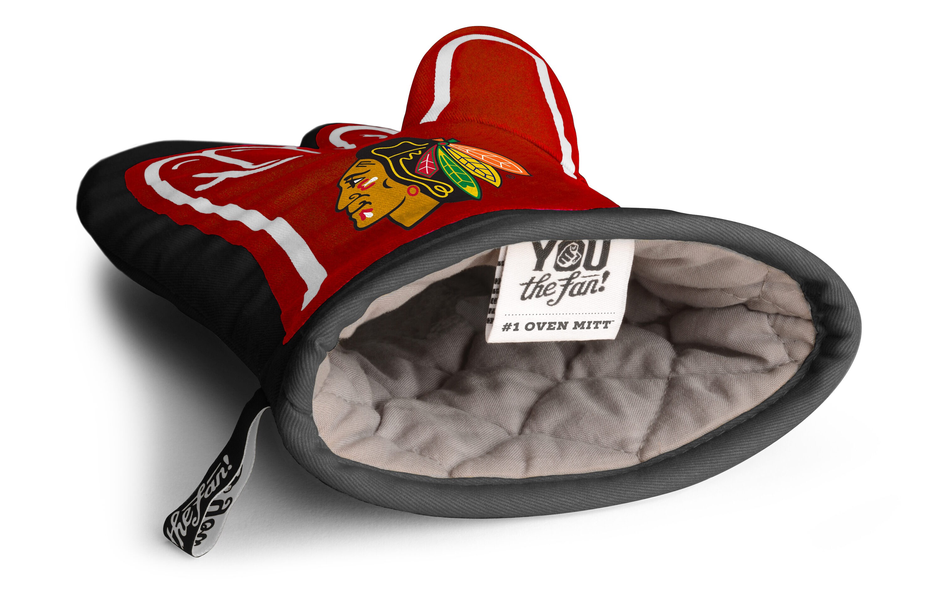 Chicago Blackhawks Kitchen Oven Mitt BBQ Mitt Handmade Unisex Quilted  Choose Right or Left Hand / Set of Both 