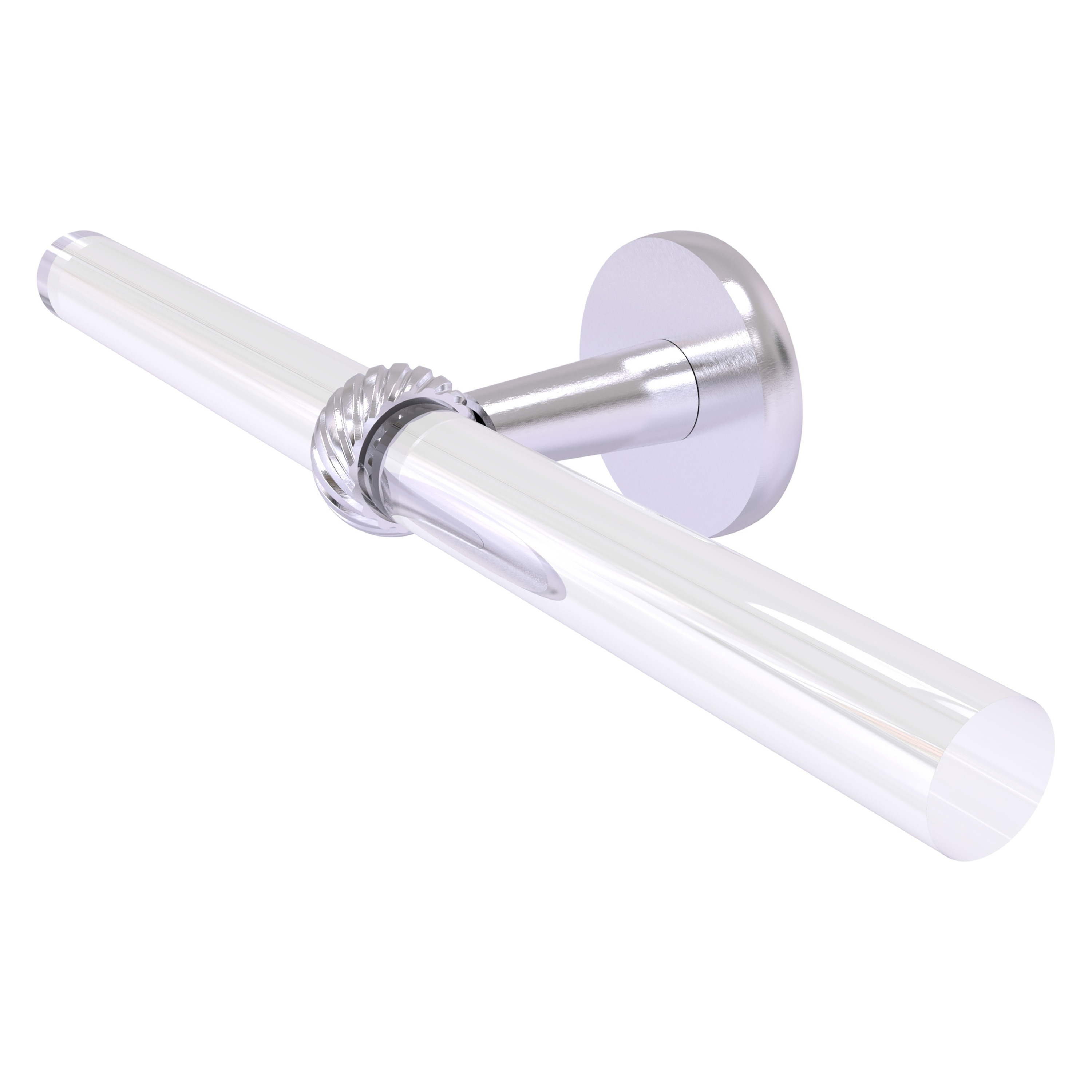 Allied Brass CV-HTBT-2-SCH Clearview 18-in Satin Chrome Wall mount Double Towel Bar