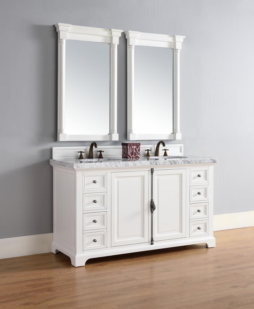 James Martin Vanities Providence 60-in Cottage White Undermount Double ...